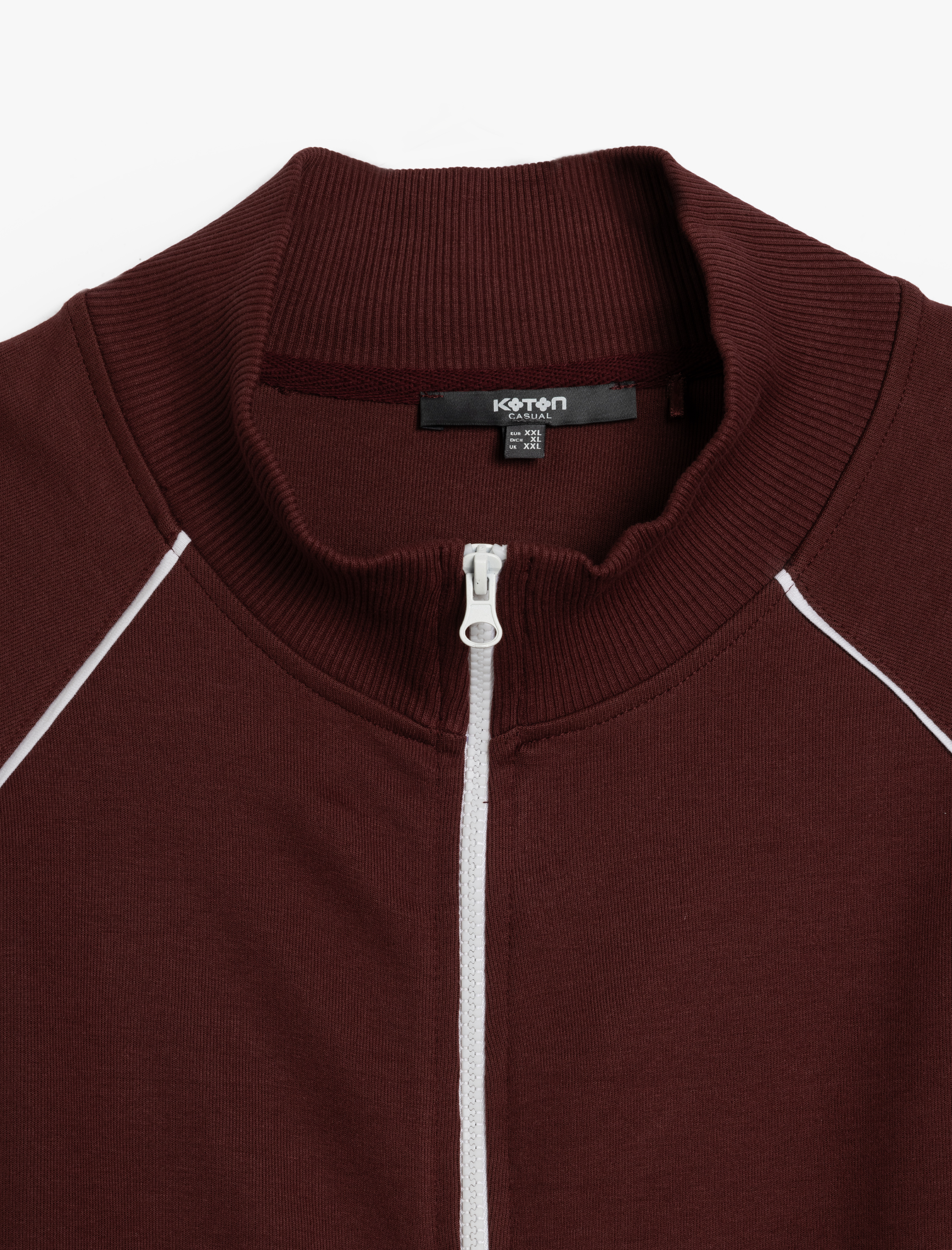   Uzun Kollu Pamuk Karışımlı Cep Detaylı Biyeli Fermuarlı Hırka