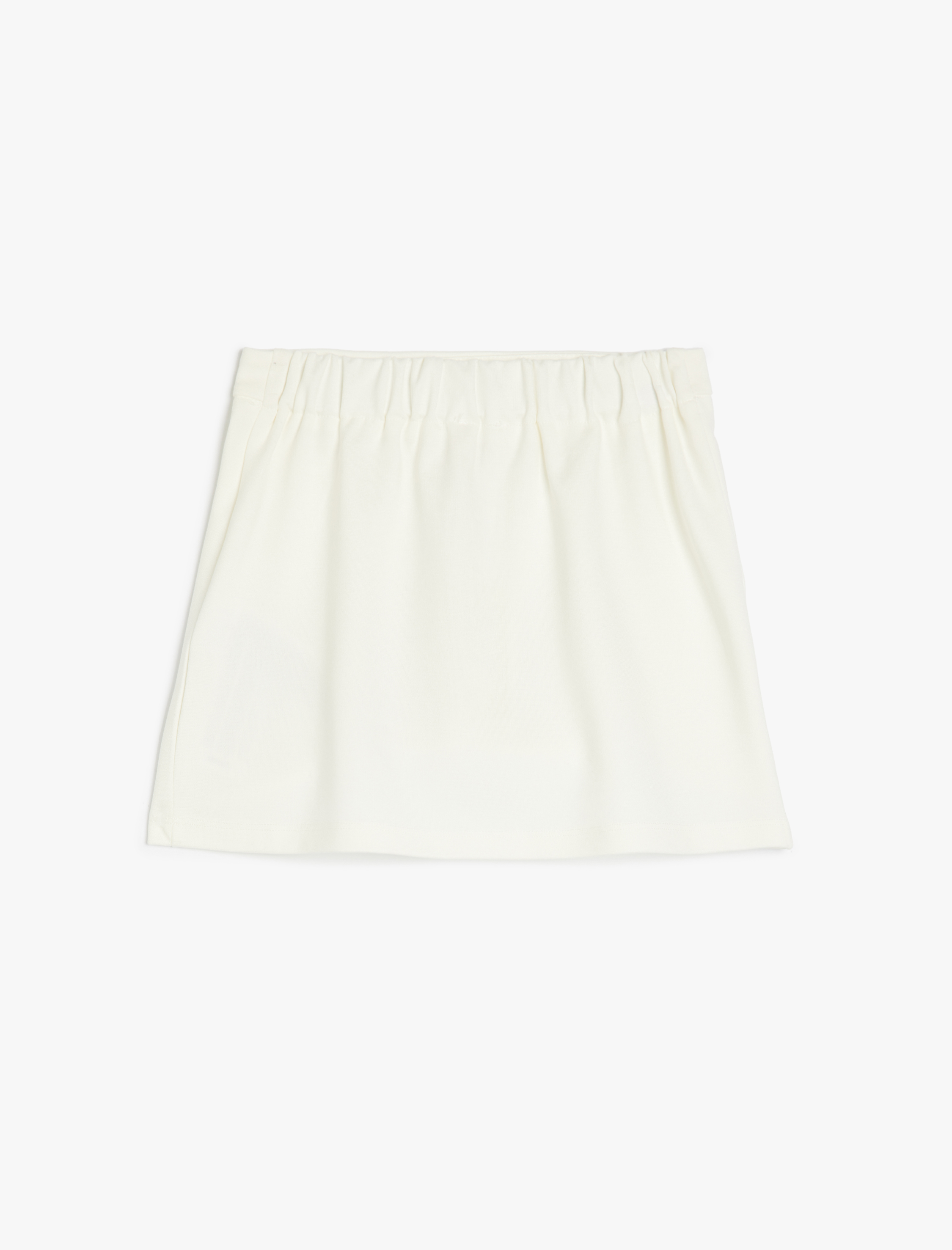  Kız Çocuk Beli Lastikli Pileli Viskon Karışımlı Basic Etek