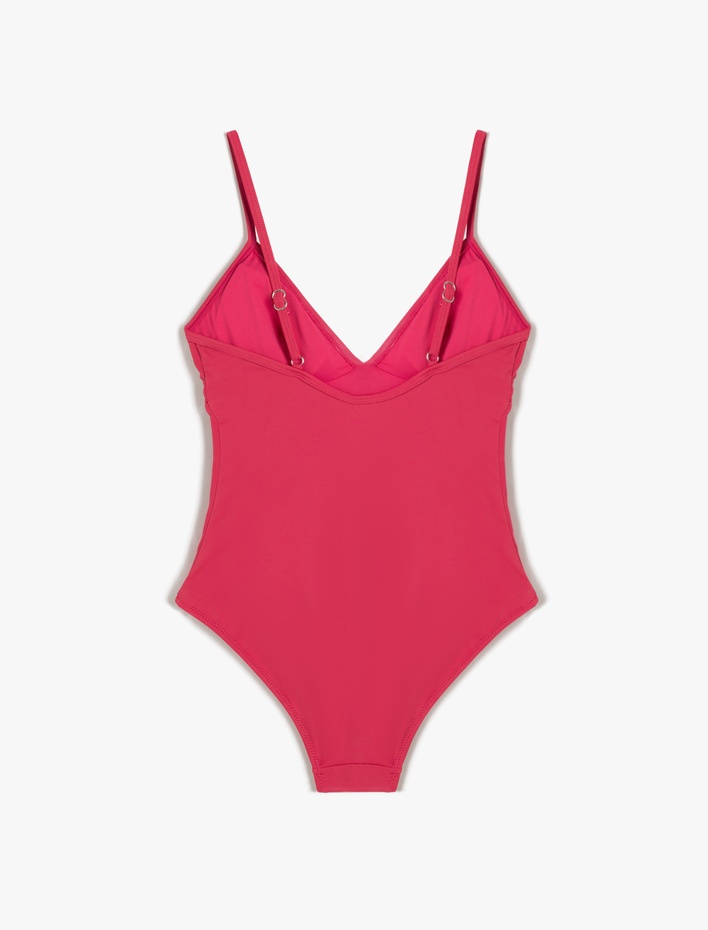  V Yaka İnce Askılı Mayo