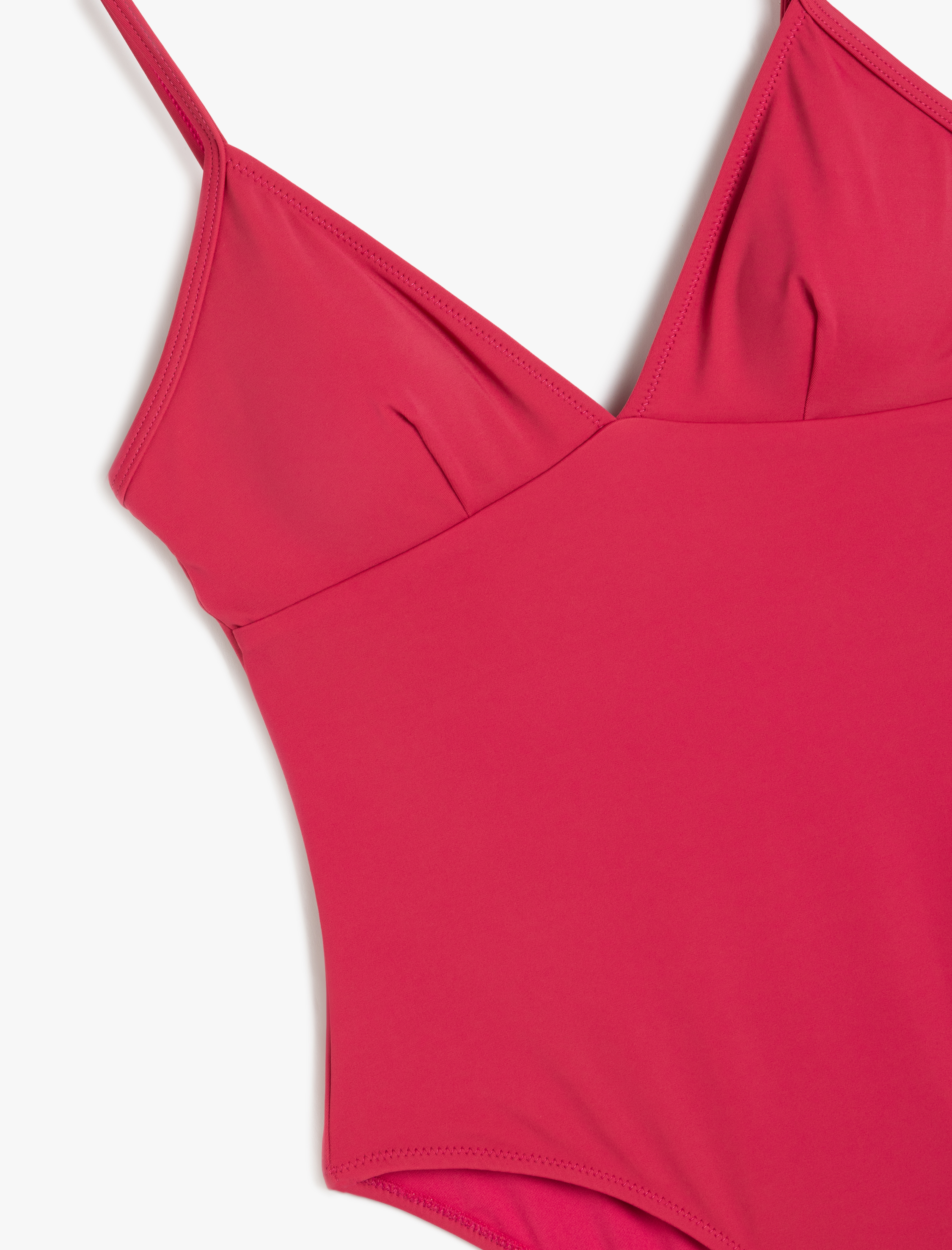   V Yaka İnce Askılı Mayo