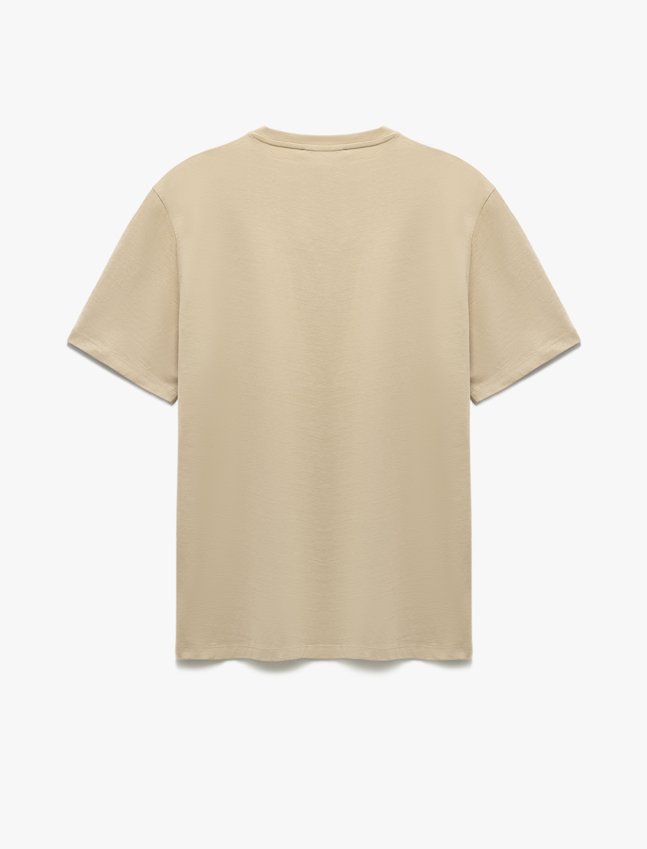   Kısa Kollu Regular Fit Pamuklu Bisiklet Yaka Baskılı Tişört