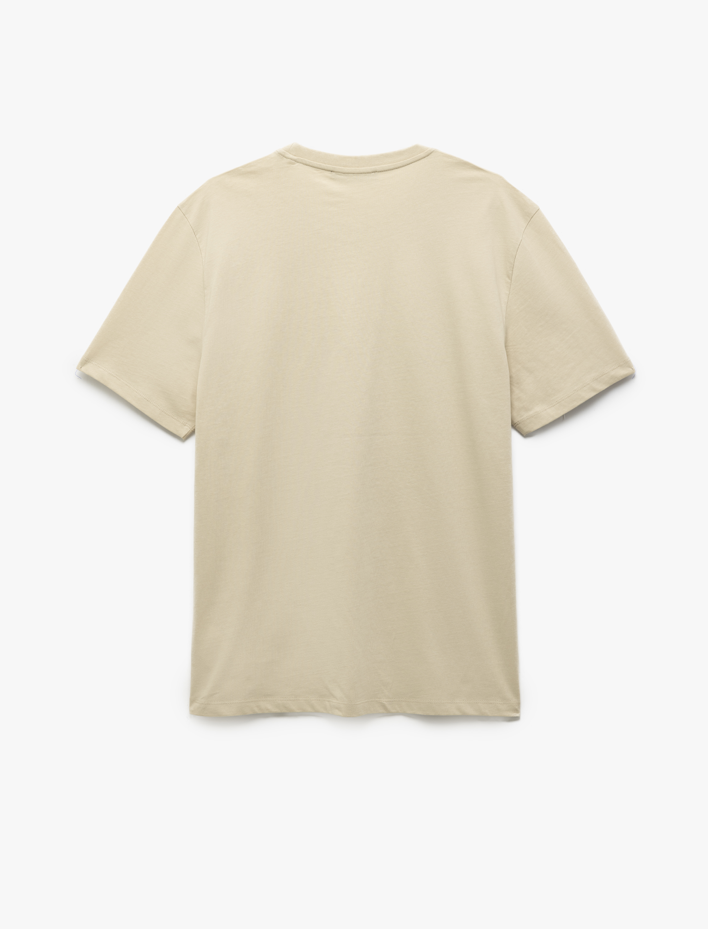   Kısa Kollu Bisiklet Yaka Regular Fit Pamuklu Slogan Baskılı Tişört