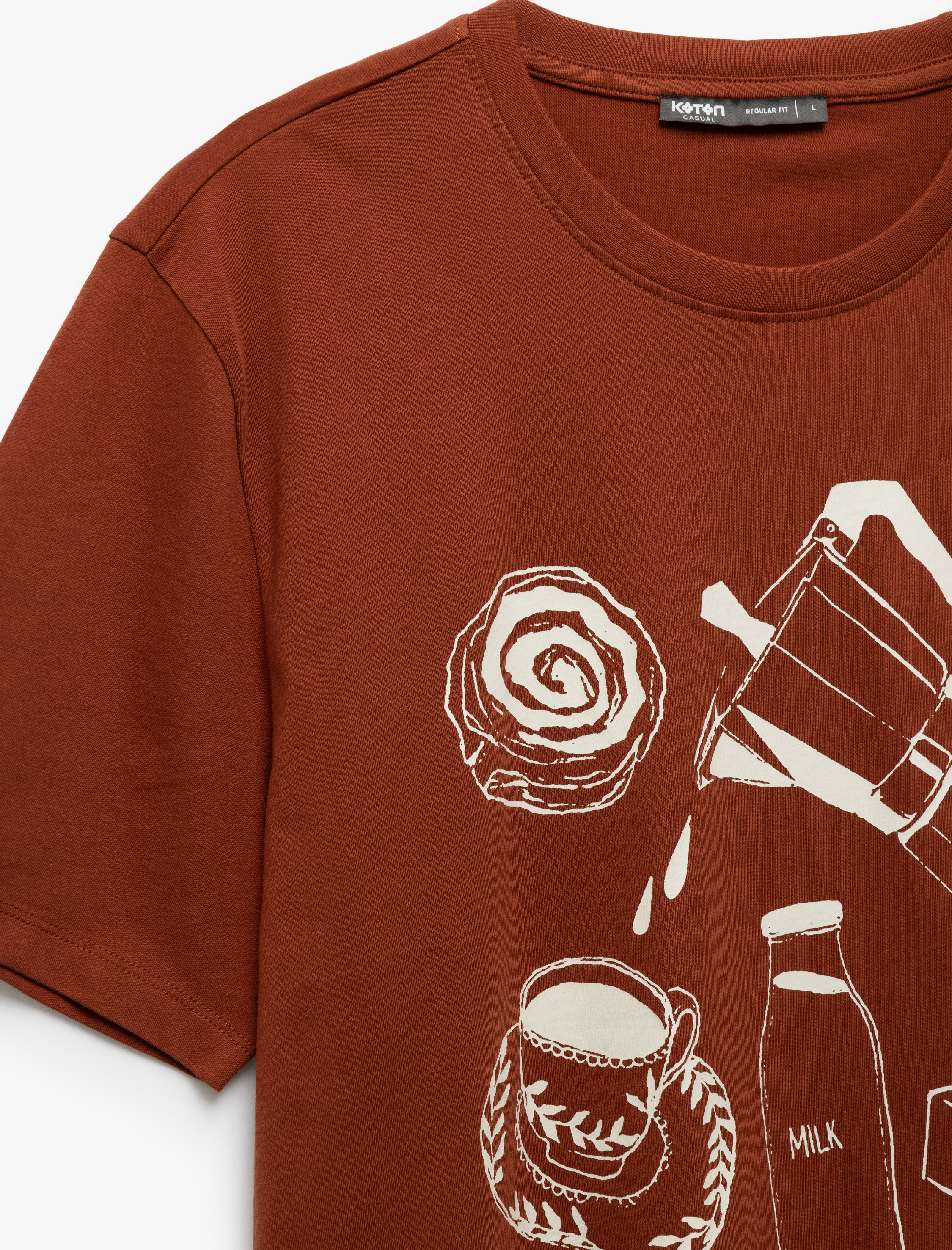   Bisiklet Yaka Pamuklu Regular Fit Kısa Kollu Baskılı Tişört