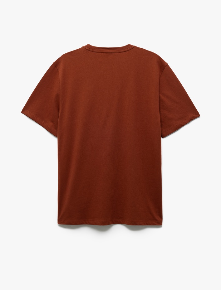  Bisiklet Yaka Pamuklu Regular Fit Kısa Kollu Baskılı Tişört