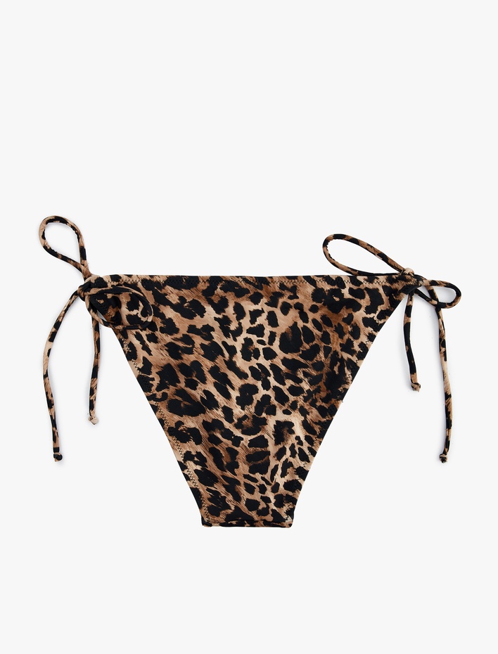  Leopar Desenli İpli Bikini Altı