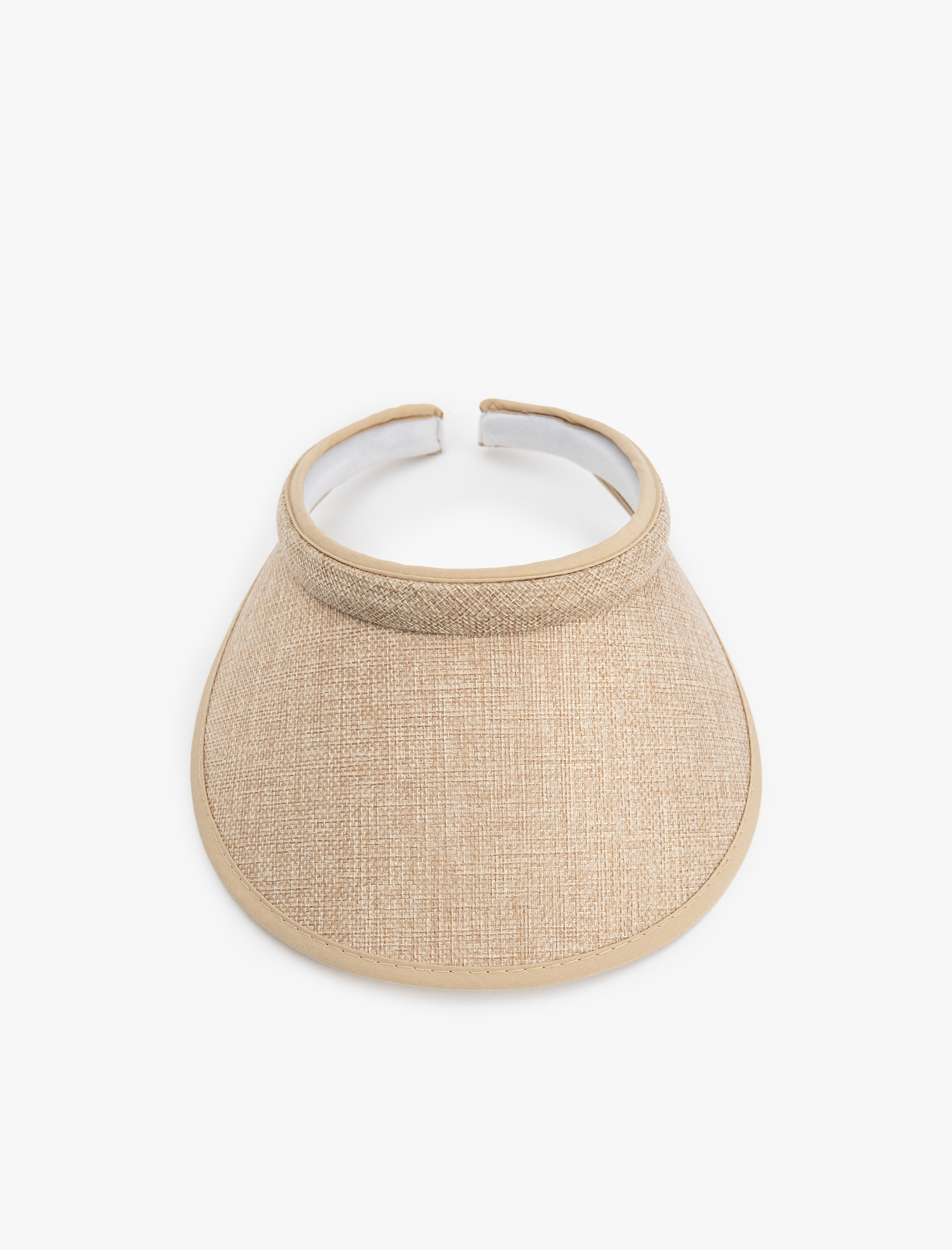  Kadın Geniş Kenarlı Hasır Vizör Şapka