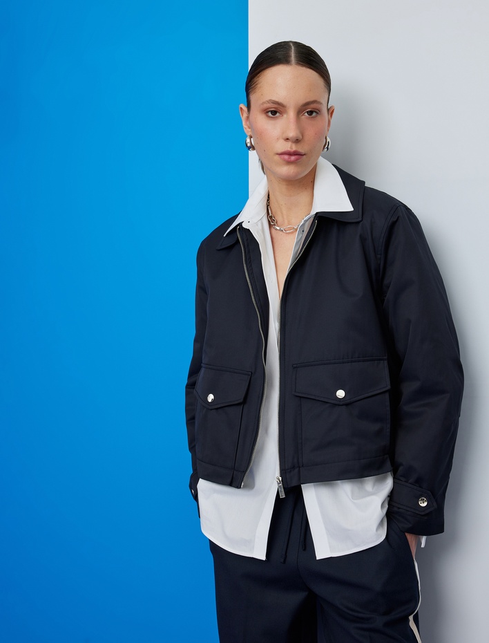  Uzun Kollu Çizgili Detaylı Poplin Oversize Gömlek