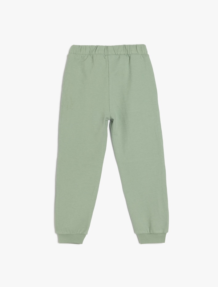 Erkek Bebek Cepli Beli Bağlamalı Pamuklu Basic Pantolon Görünümlü Jogger Eşofman Altı