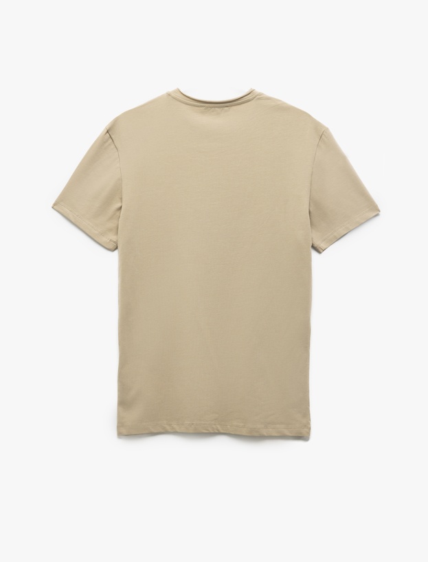 Kısa Kollu Bisiklet Yaka Pamuklu Erkek Slim Fit Tişört_1