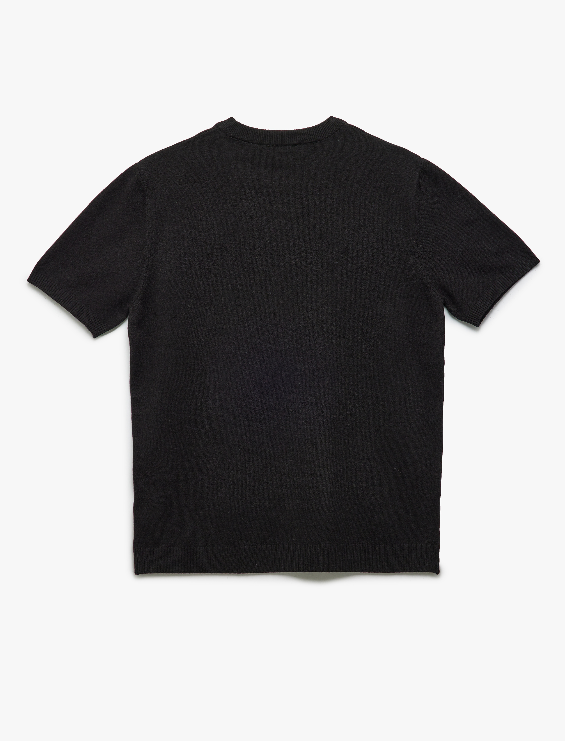   Bisiklet Yaka Viskon Karışımlı Basic Kısa Kollu Triko Tişört