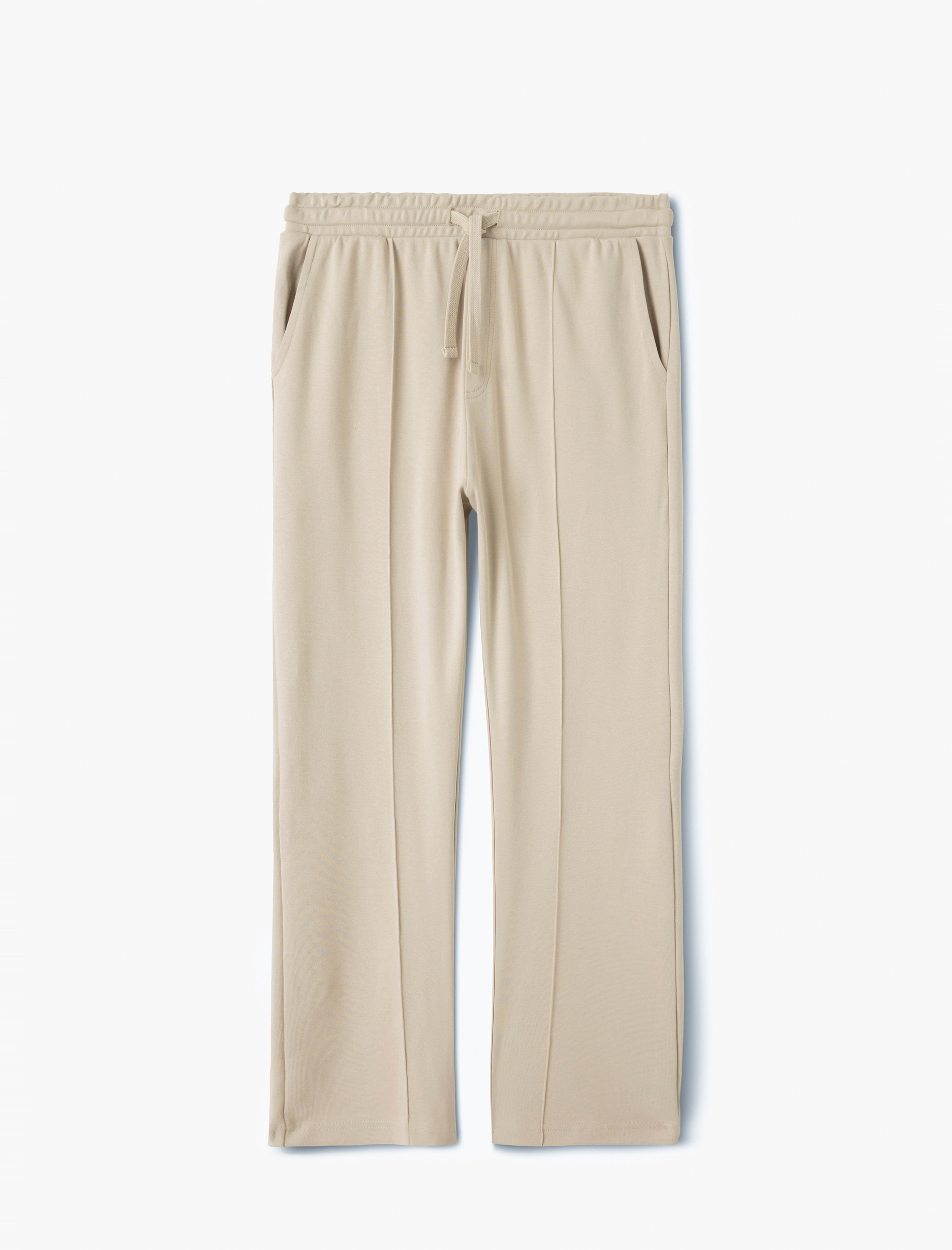   Pamuklu Cepli Nervür Detaylı Beli Bağcıklı Eşofman Altı