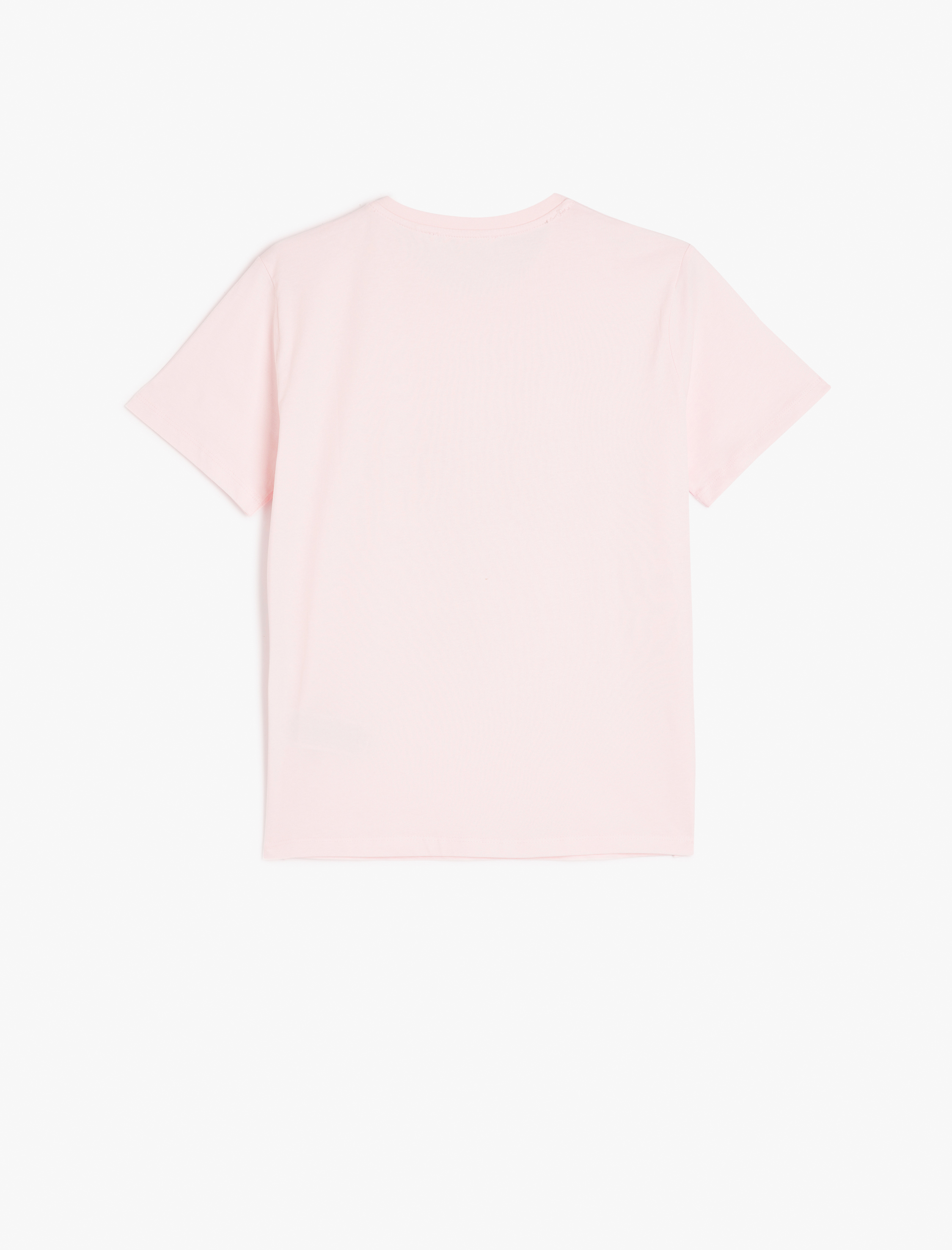   Pamuklu Fiyonk Baskılı Kısa Kollu Bisiklet Yaka Kadın Tişört