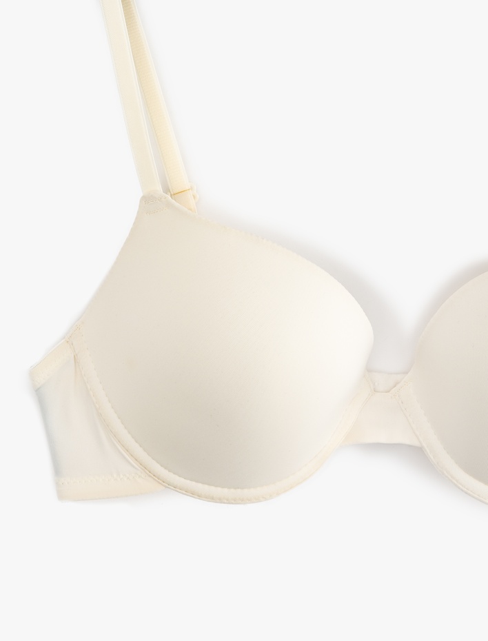  Yarım Dolgulu Balenli Kaplı Push Up Sütyen