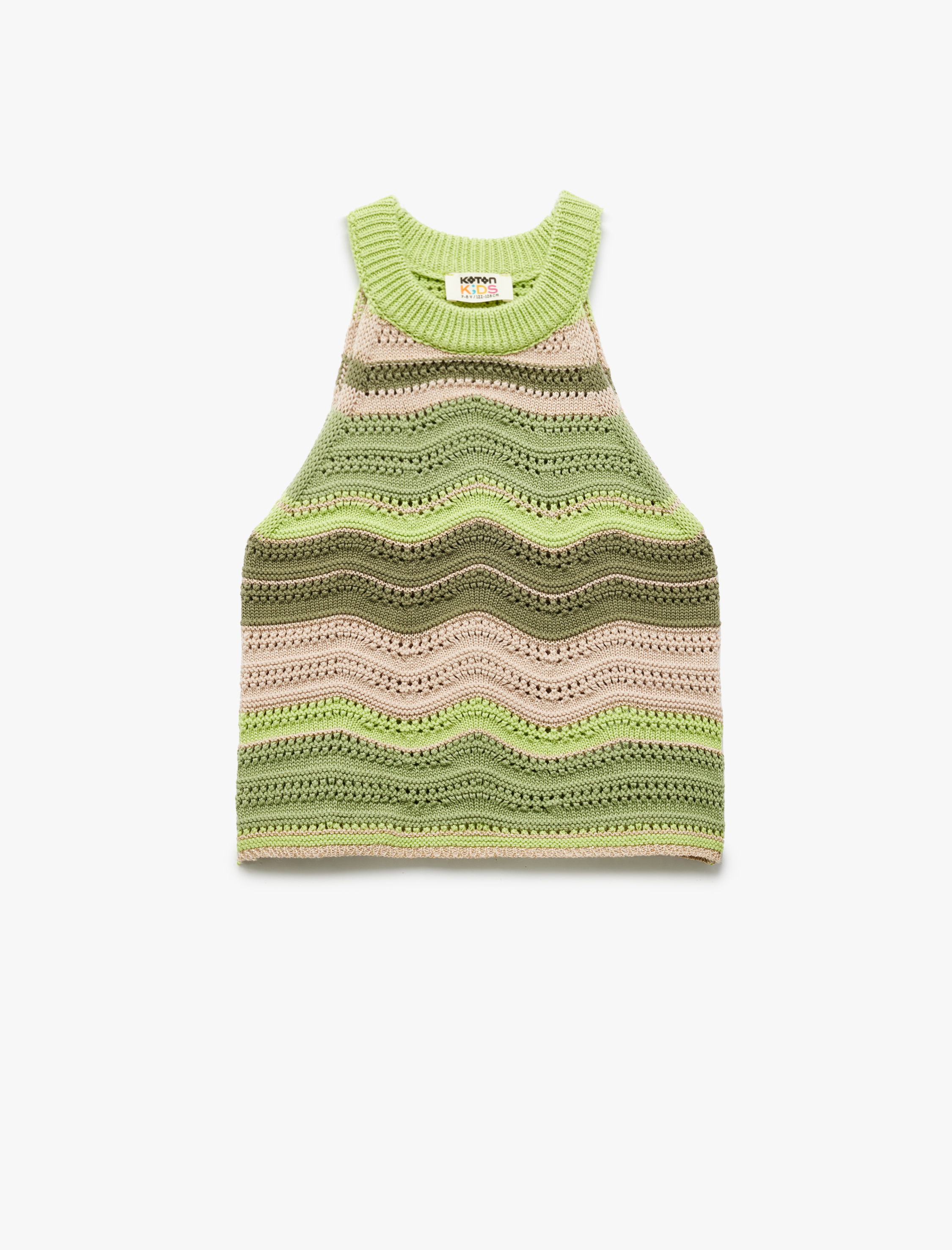 Koton Halter Yaka Kolsuz Desenli Triko Atlet -1