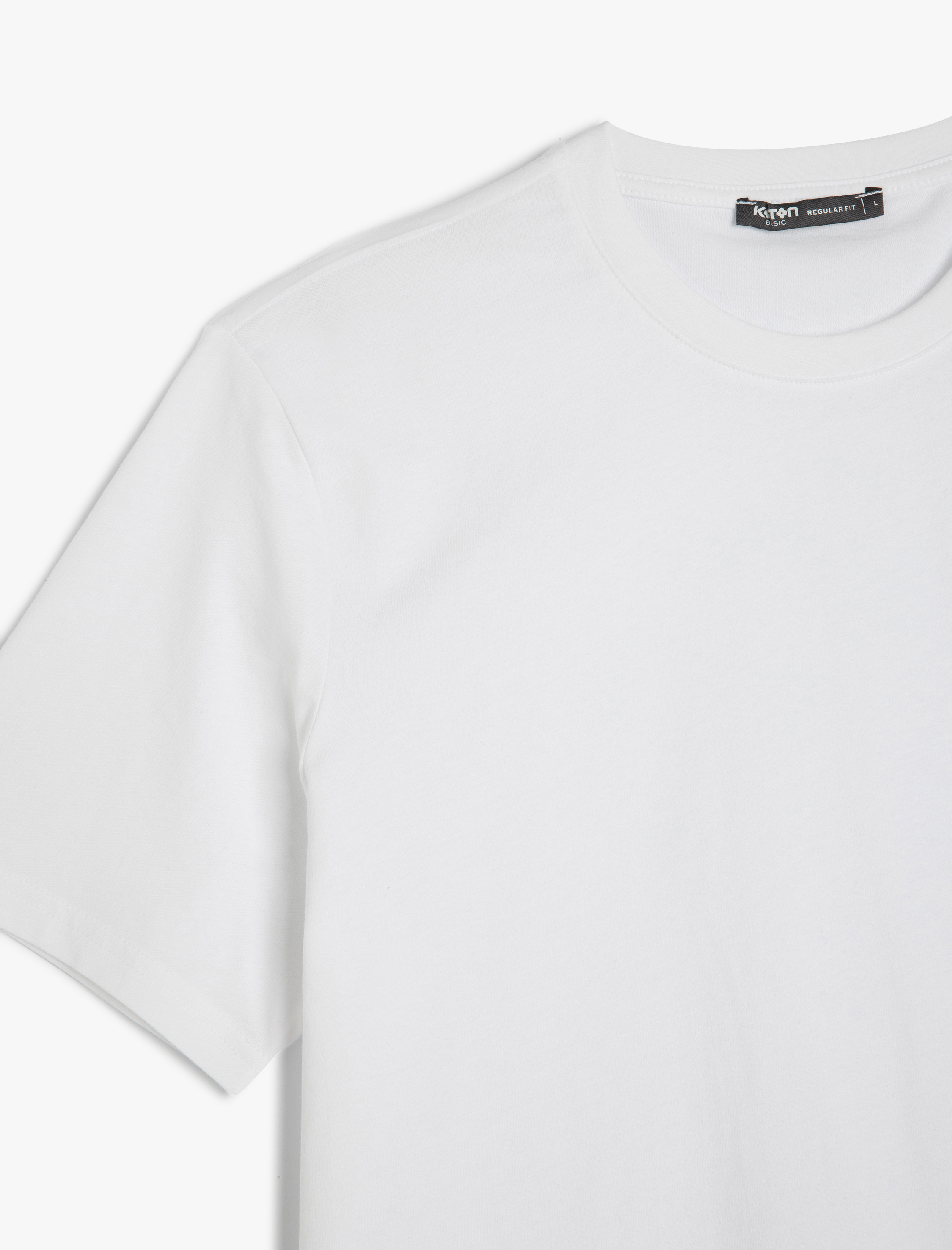   Bisiklet Yaka Pamuklu Regular Fit Kısa Kollu Basic Tişört