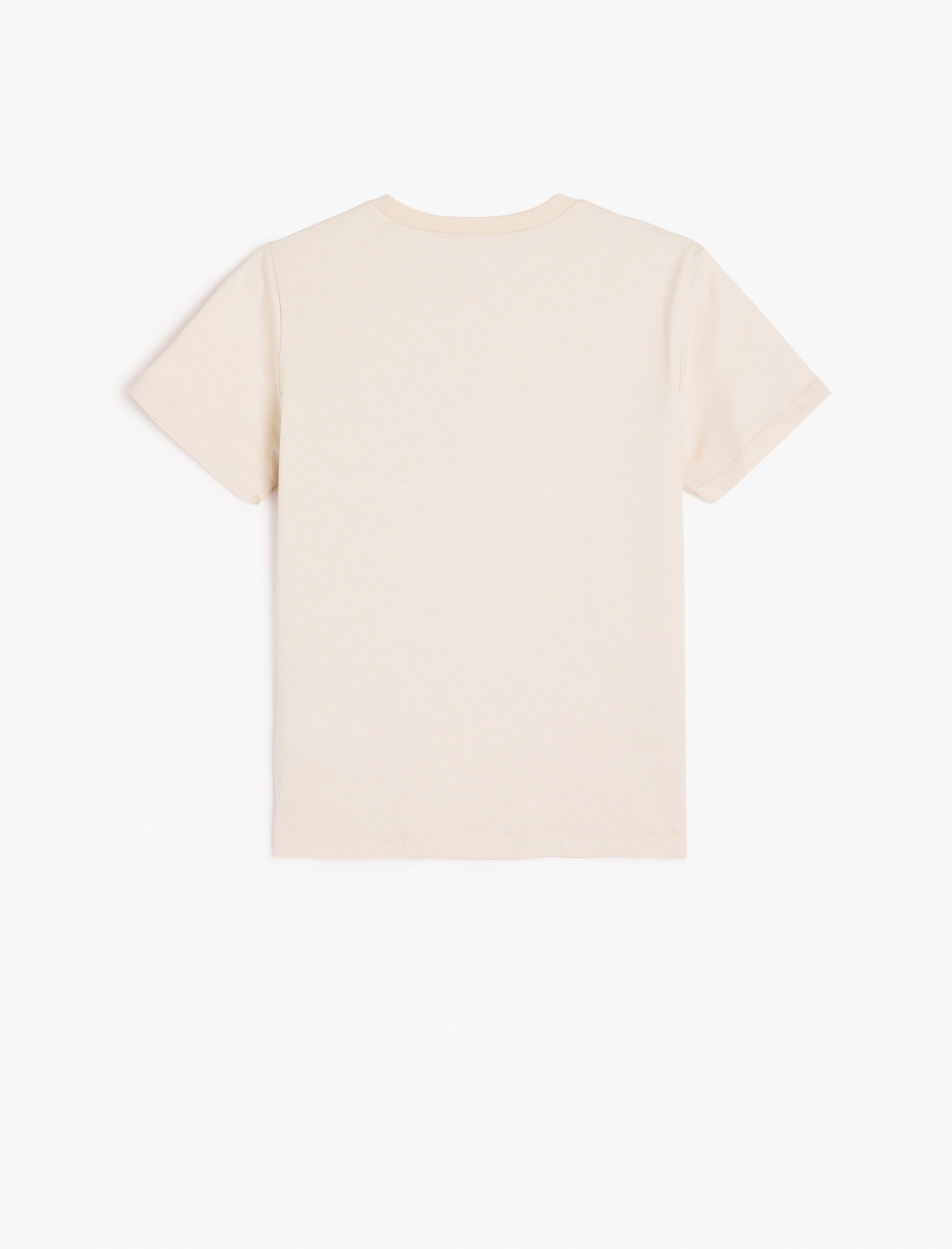  Erkek Çocuk Slogan Baskılı Bisiklet Yaka Kısa Kollu Pamuklu Tişört