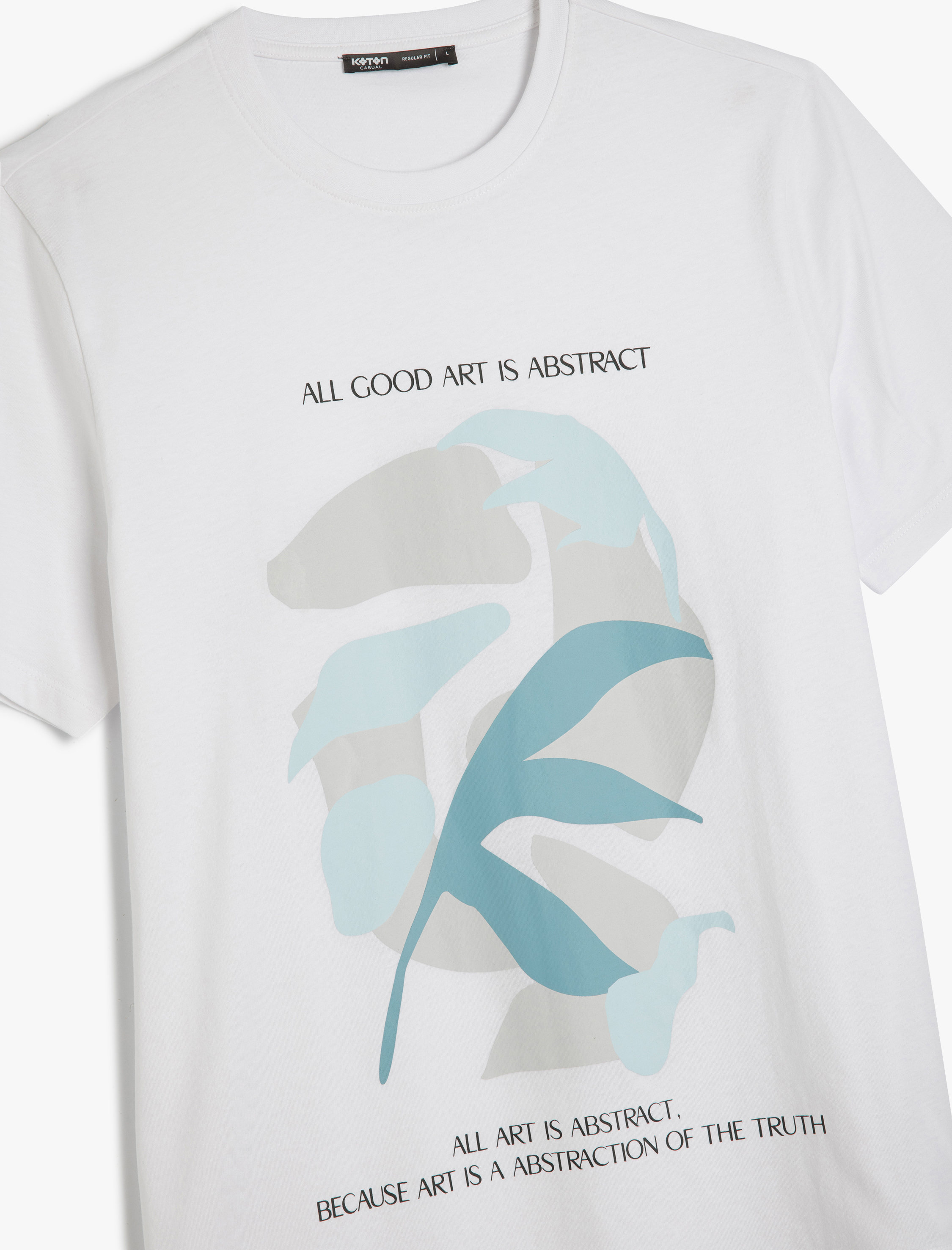   Kısa Kollu Bisiklet Yaka Regular Fit Pamuklu Baskılı Tişört