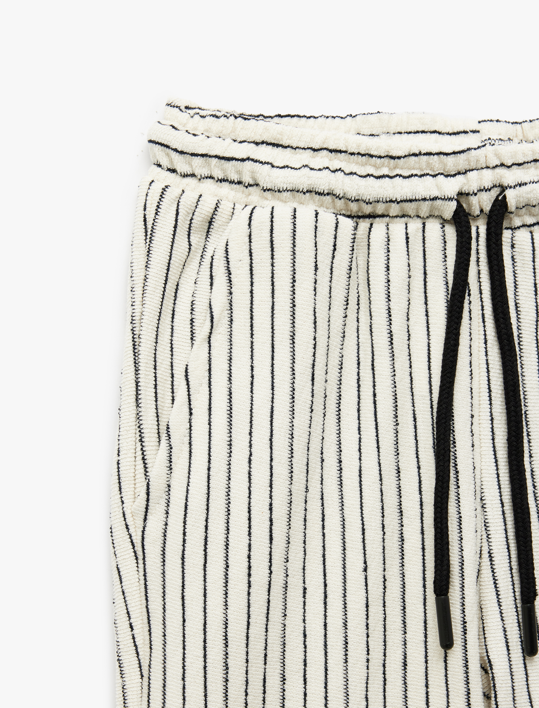  Erkek Çocuk Pamuklu Cep Detaylı Beli Bağlamalı Çizgili Pantolon Eşofman Altı