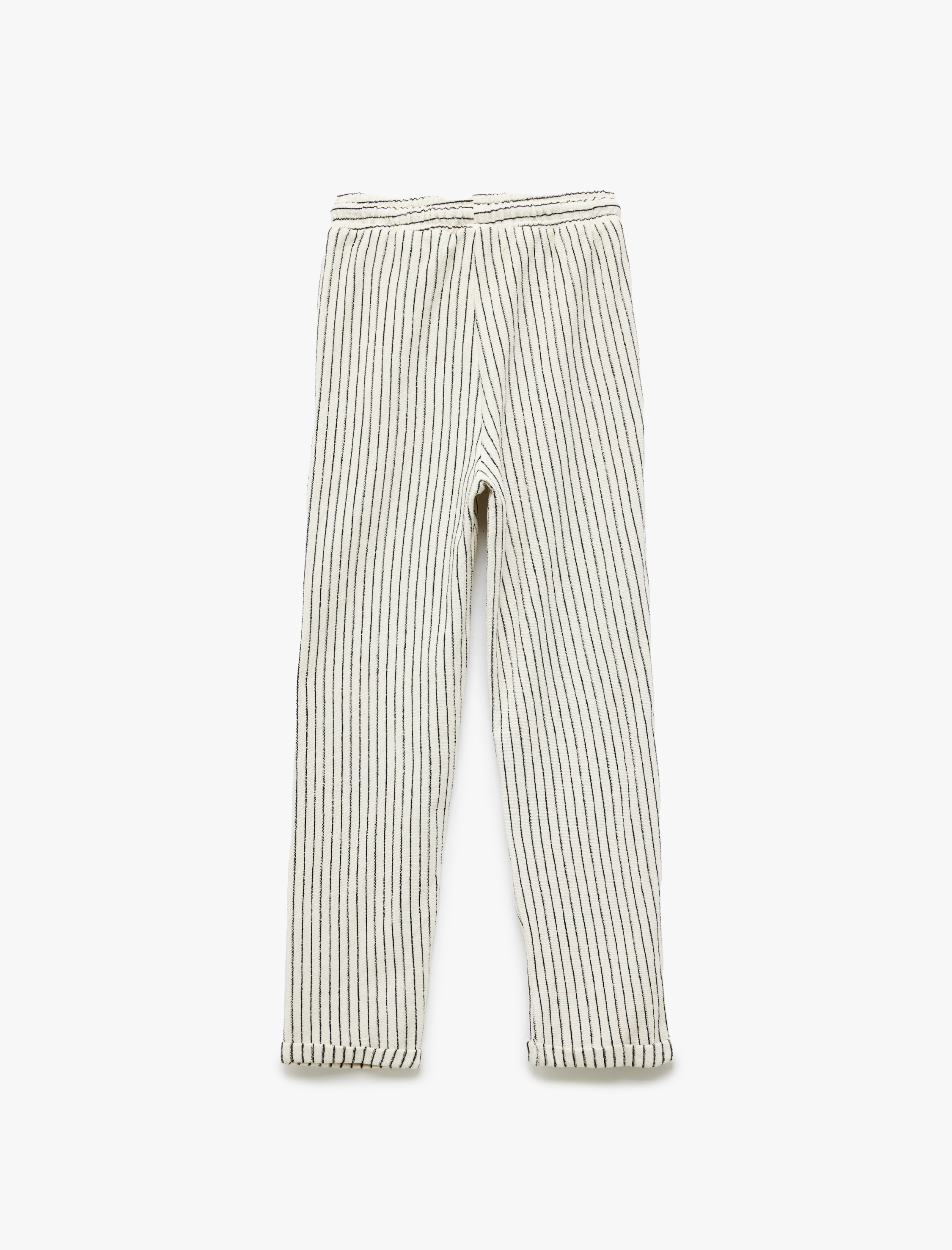  Erkek Çocuk Pamuklu Cep Detaylı Beli Bağlamalı Çizgili Pantolon Eşofman Altı