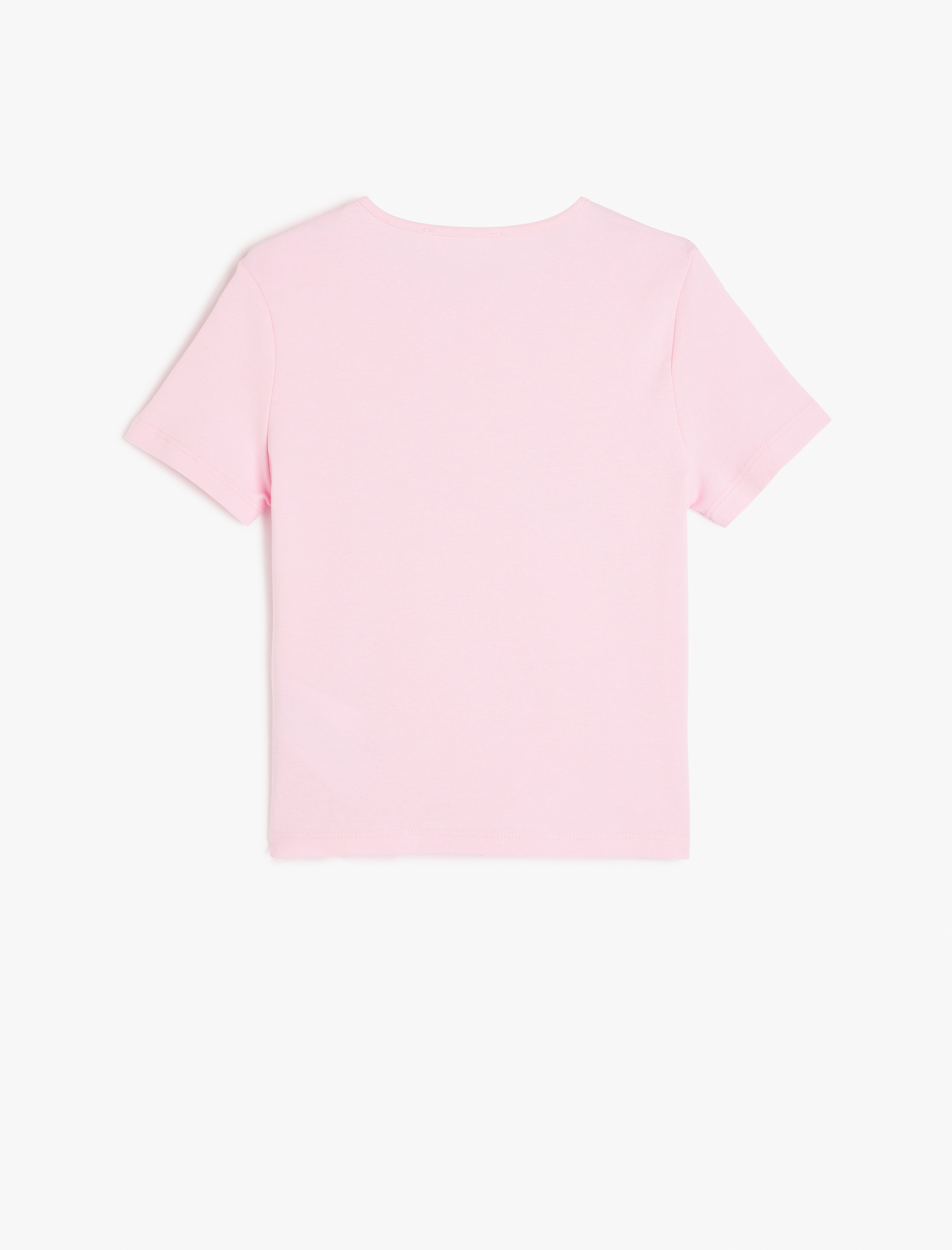 Slogan Baskılı Kısa Kollu Slim Fit Bisiklet Yaka Tişört