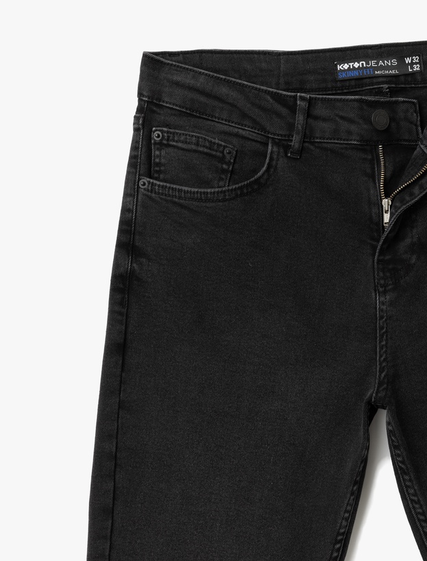 Normal Bel Pamuklu Skinny Fit Jean Pantolon - Michael Jean_5