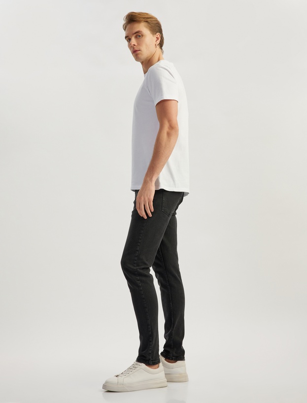 Normal Bel Pamuklu Skinny Fit Jean Pantolon - Michael Jean_1