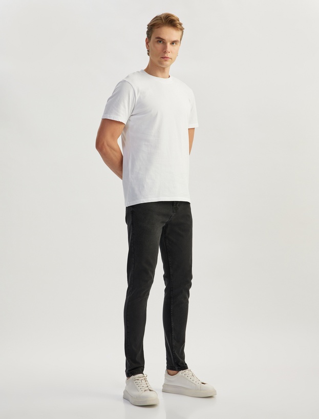 Normal Bel Pamuklu Skinny Fit Jean Pantolon - Michael Jean_0