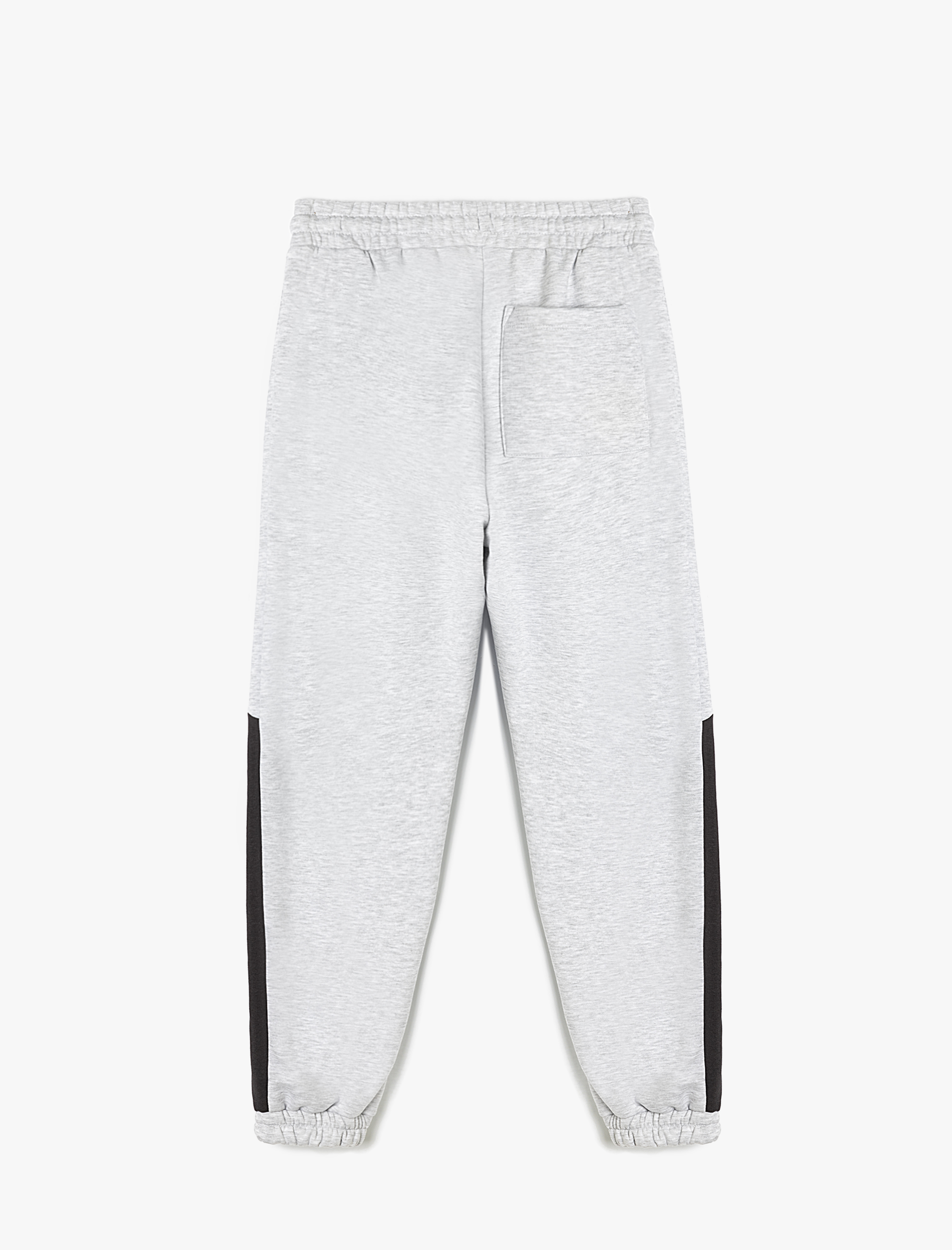   Beli Bağcıklı Pamuk Karışımlı Renk Bloklu Şardonlu Jogger Eşofman Altı