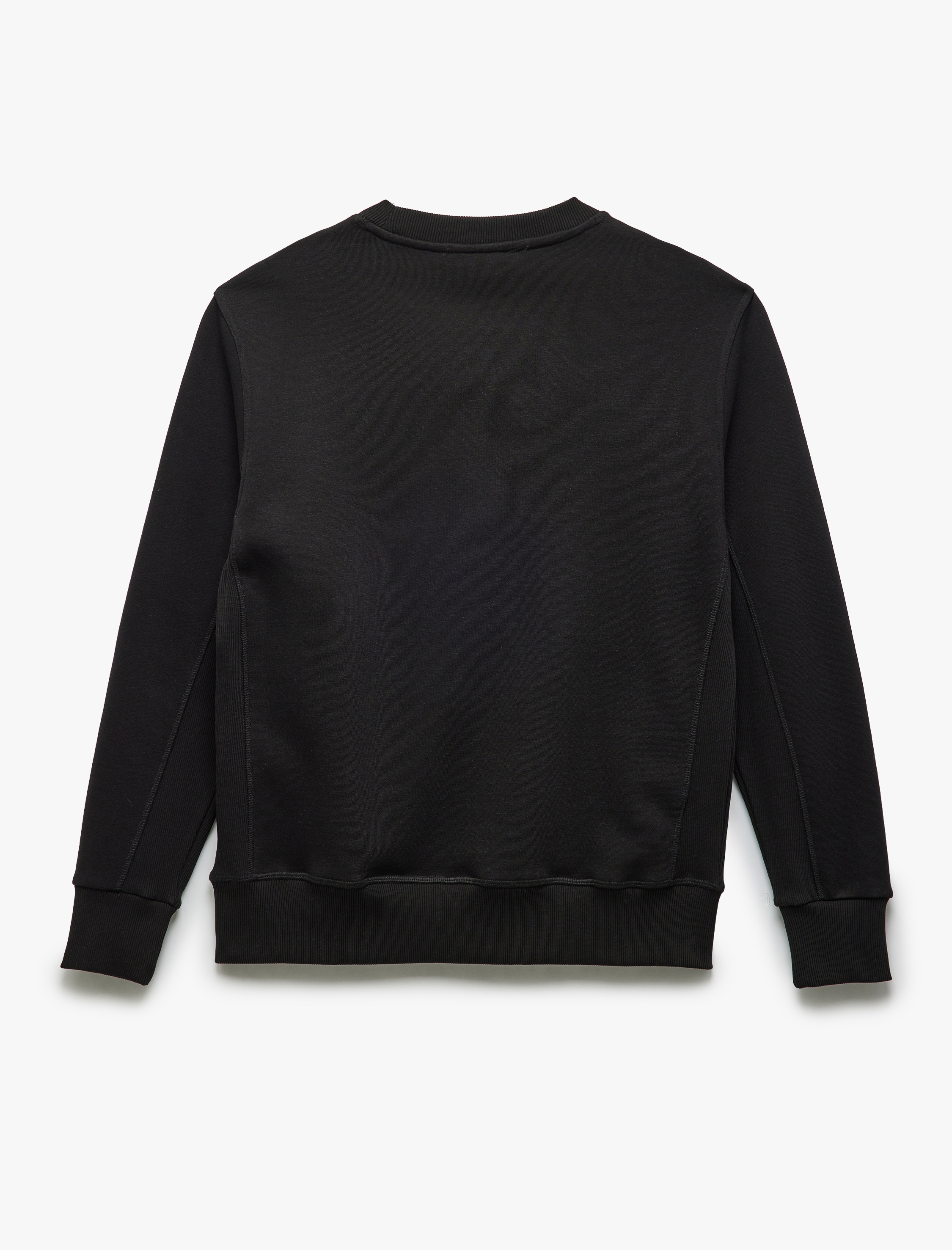   Bisiklet Yaka Dikiş Detaylı Şardonlu Pamuk Karışımlı Basic Sweatshirt