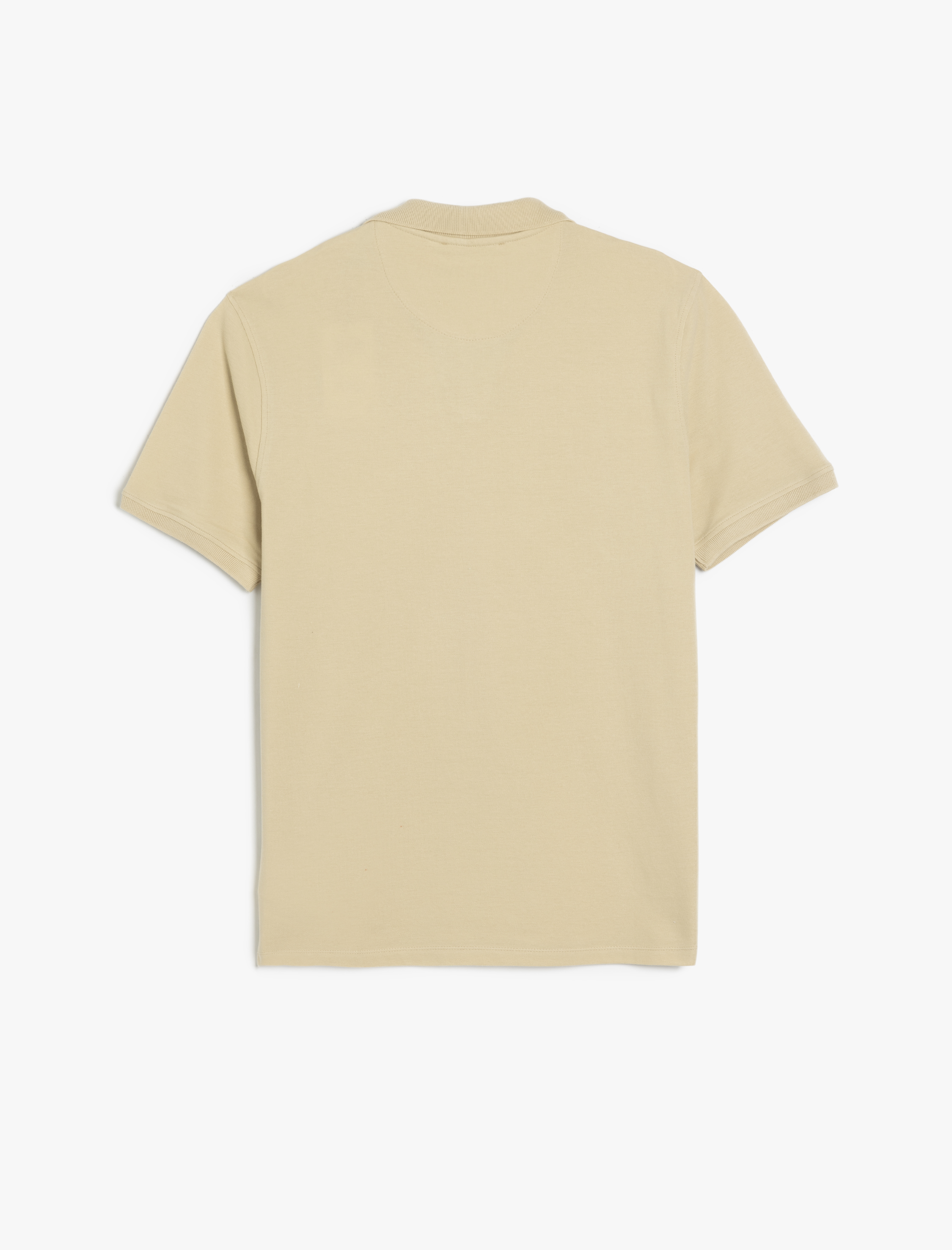 Pamuklu Pike Kumaş Kısa Kollu Regular Fit V Yaka Polo Tişört