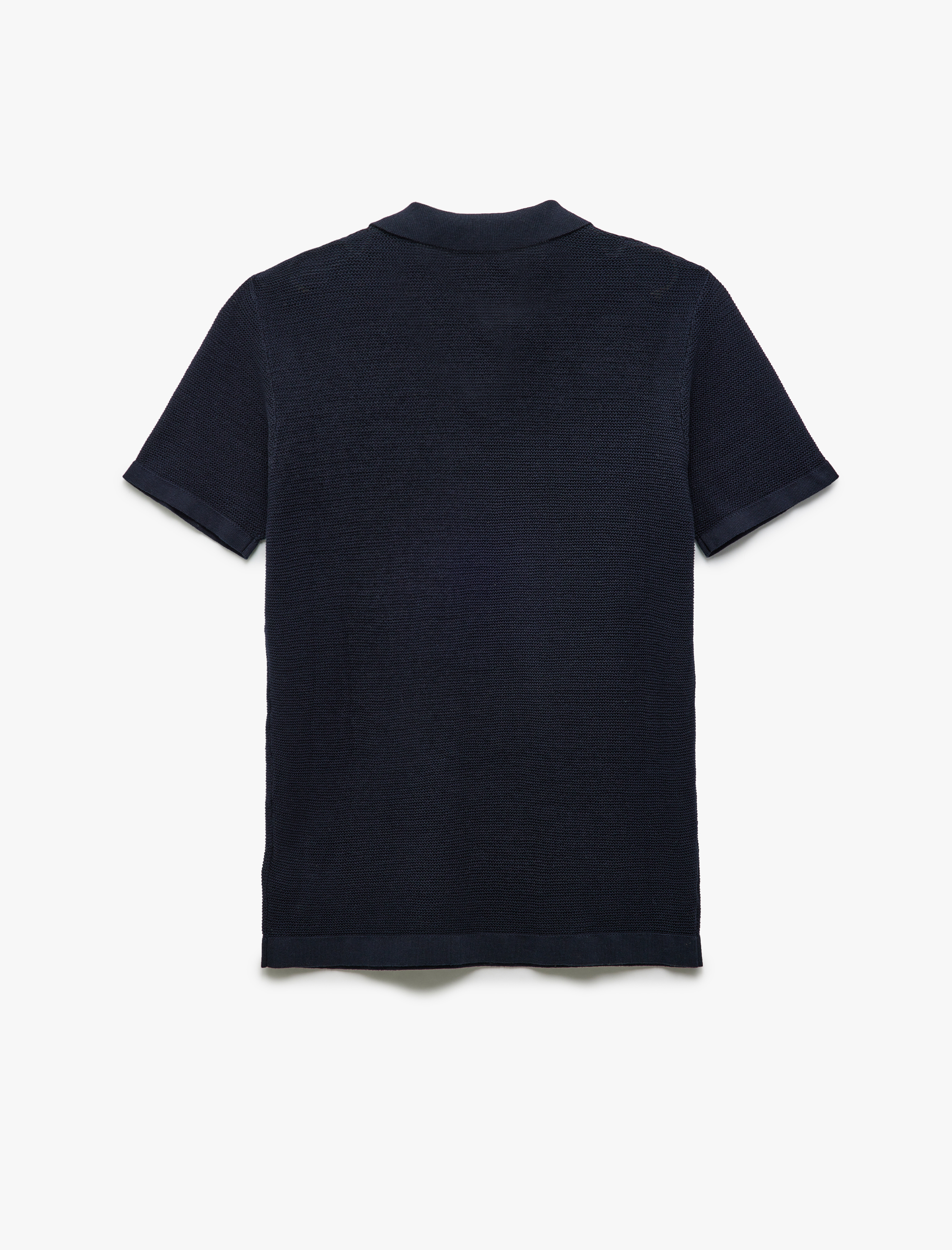   V Yaka Polo Pamuklu Kısa Kollu Triko Tişört