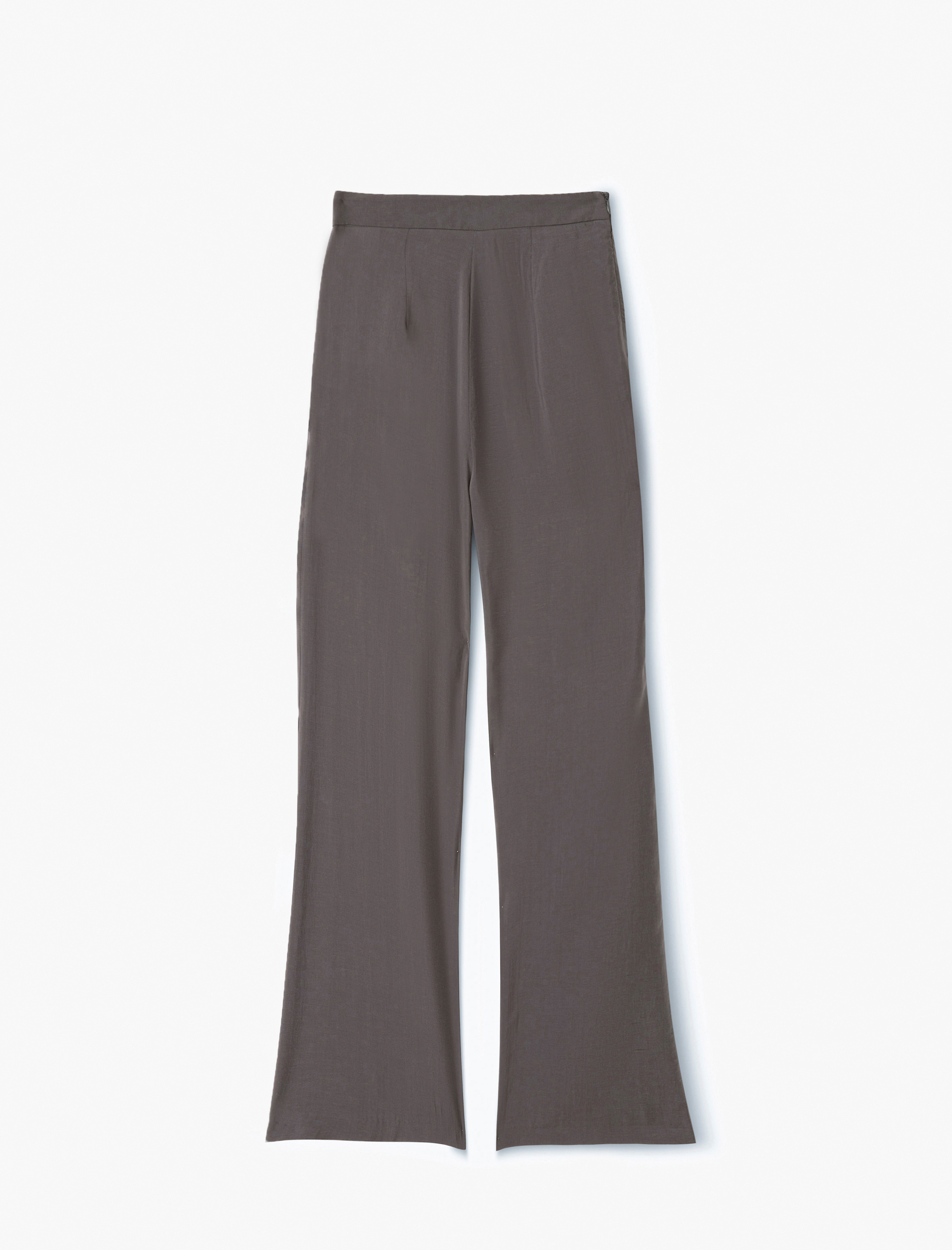   Cepli Pile Detaylı Geniş Paça Pantolon