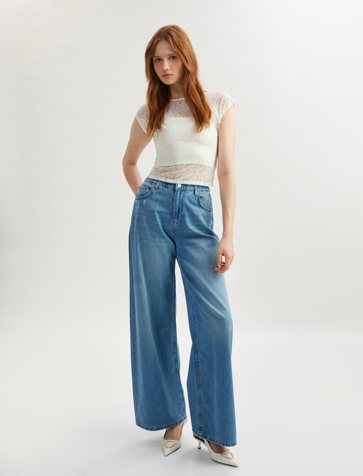  Sırt Dekolteli Kolsuz Transparan Dantel Bluz