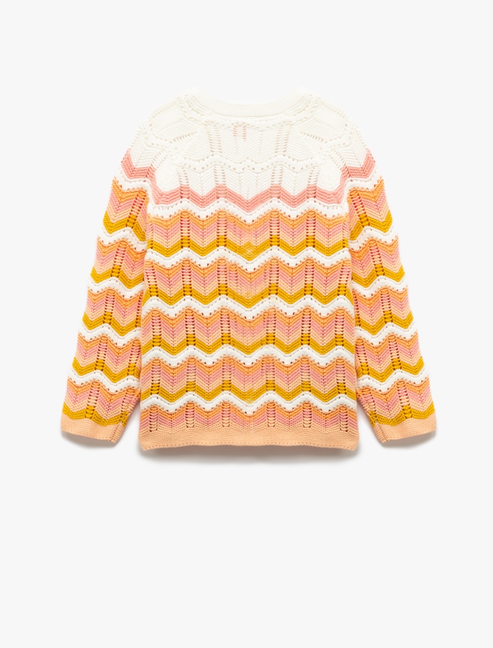 Kız Bebek Pamuklu Uzun Kollu Bisiklet Yaka Triko Hırka