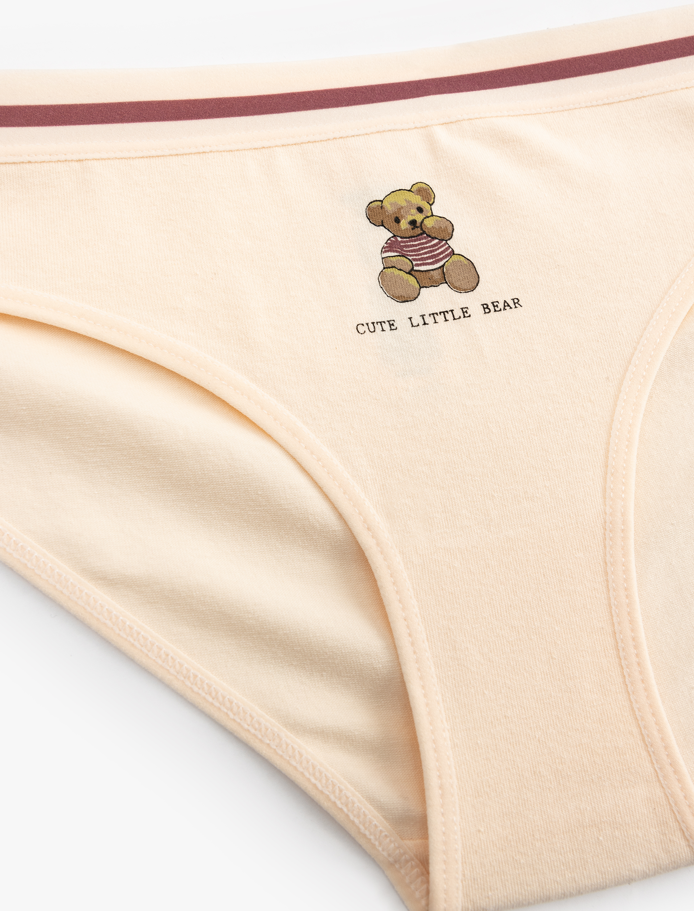   Pamuklu Ayıcık Baskılı Kadın Brief Külot