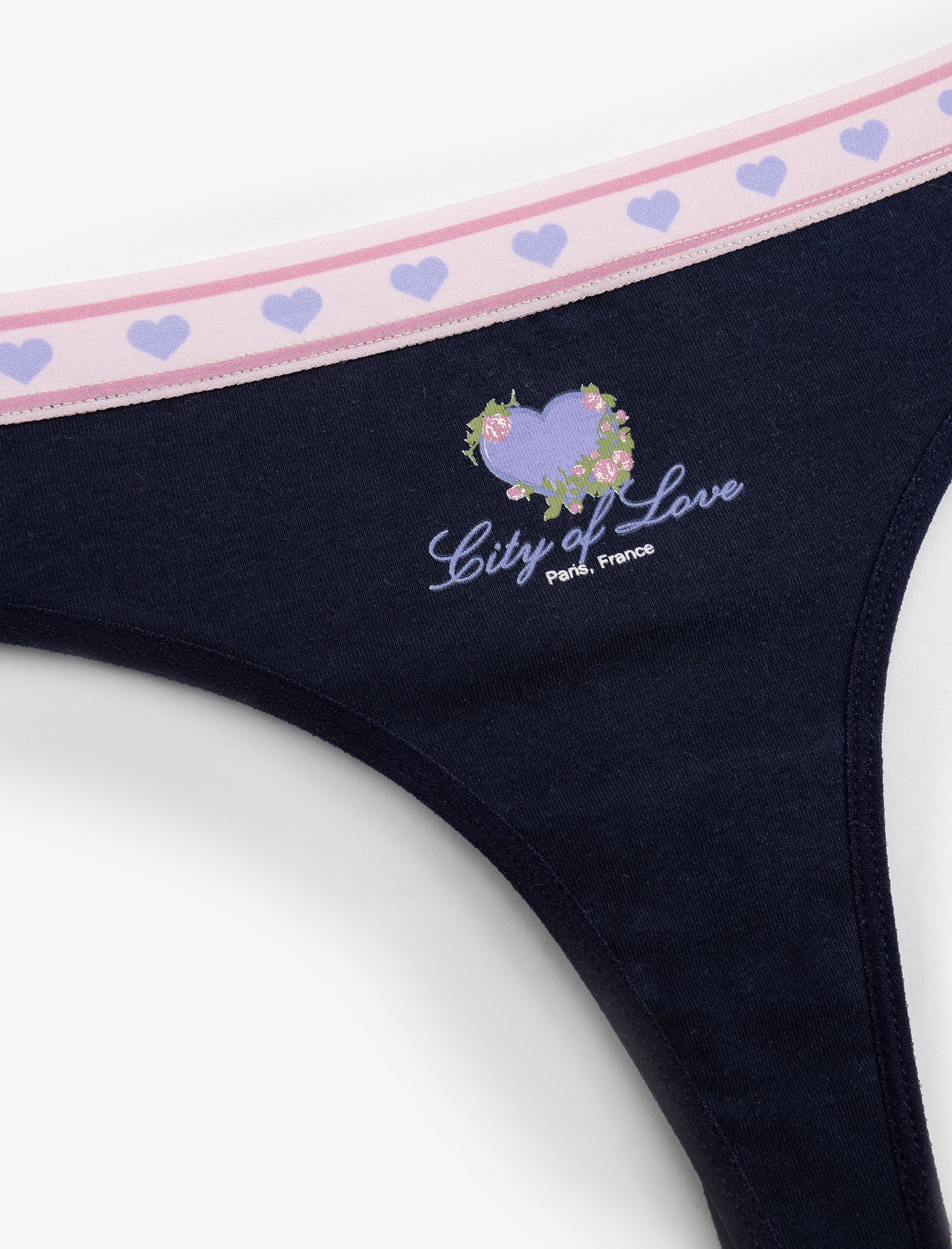   Kalpli Baskılı Pamuklu Kadın String Külot