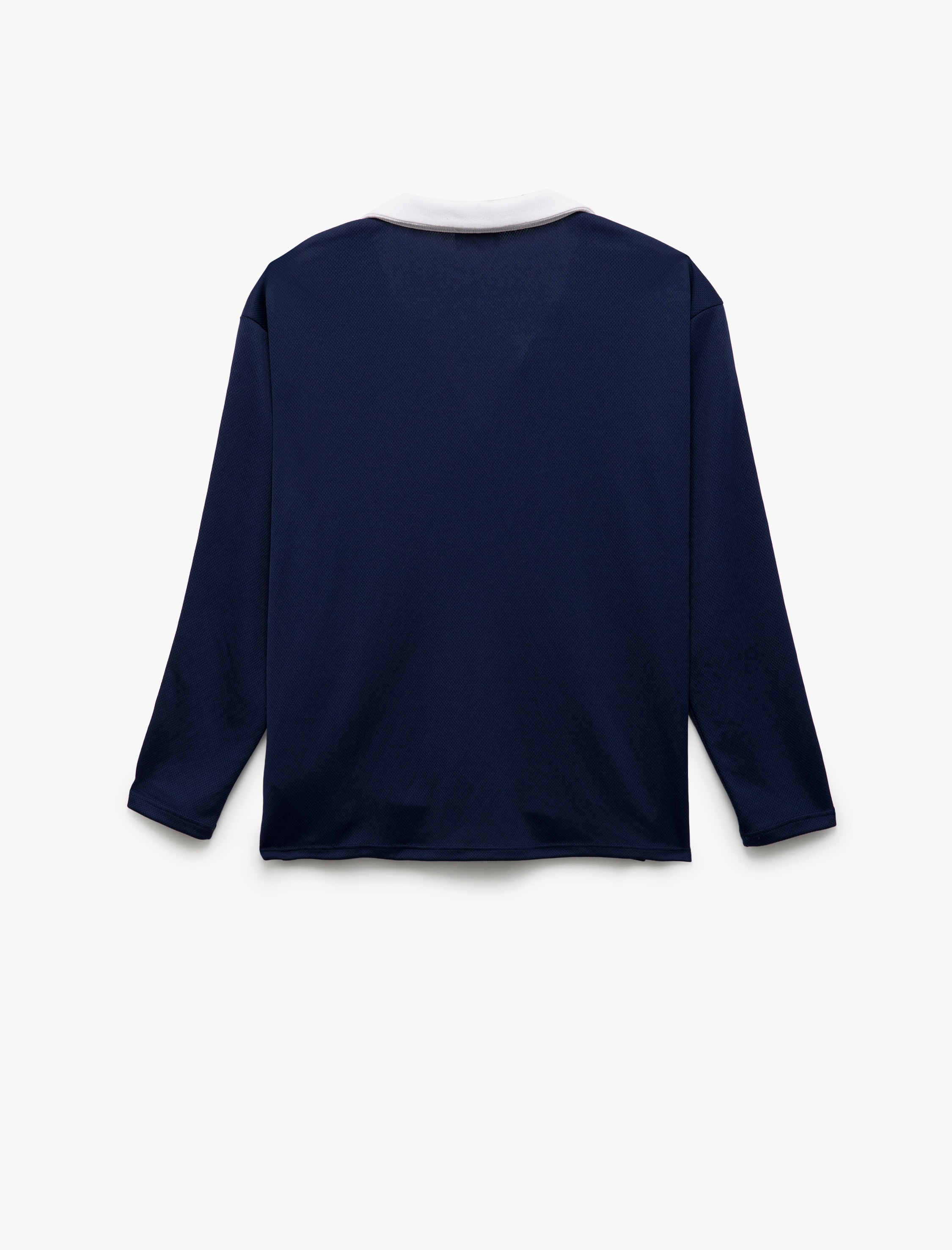  Kız Çocuk Uzun Kollu Renk Bloklu Baskı Detaylı Polo Yaka Tişört