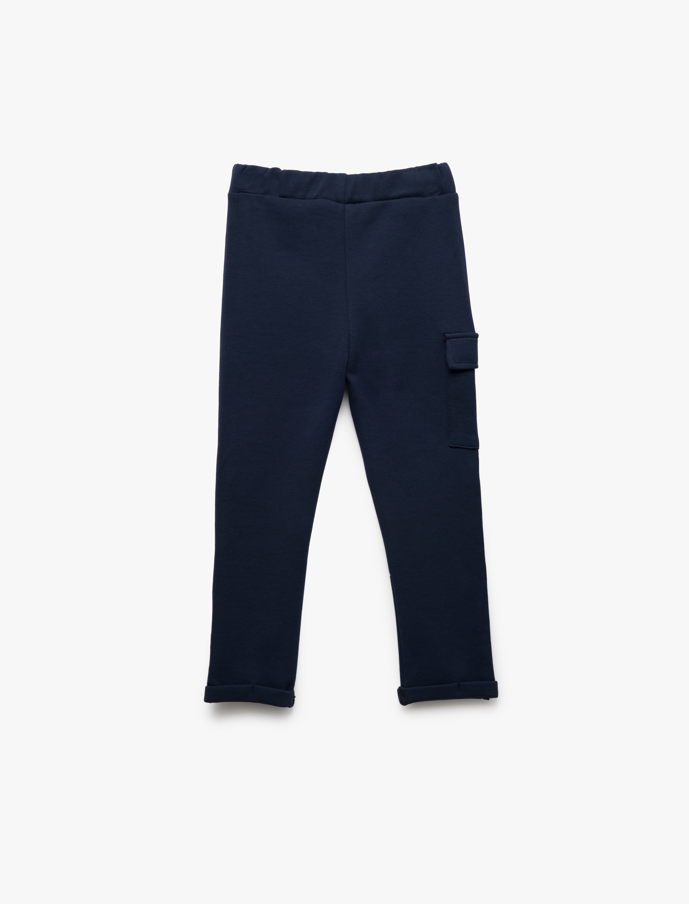  Erkek Bebek Pamuklu Cep Detaylı Beli Bağcıklı Pantolon Görünümlü Eşofman Altı