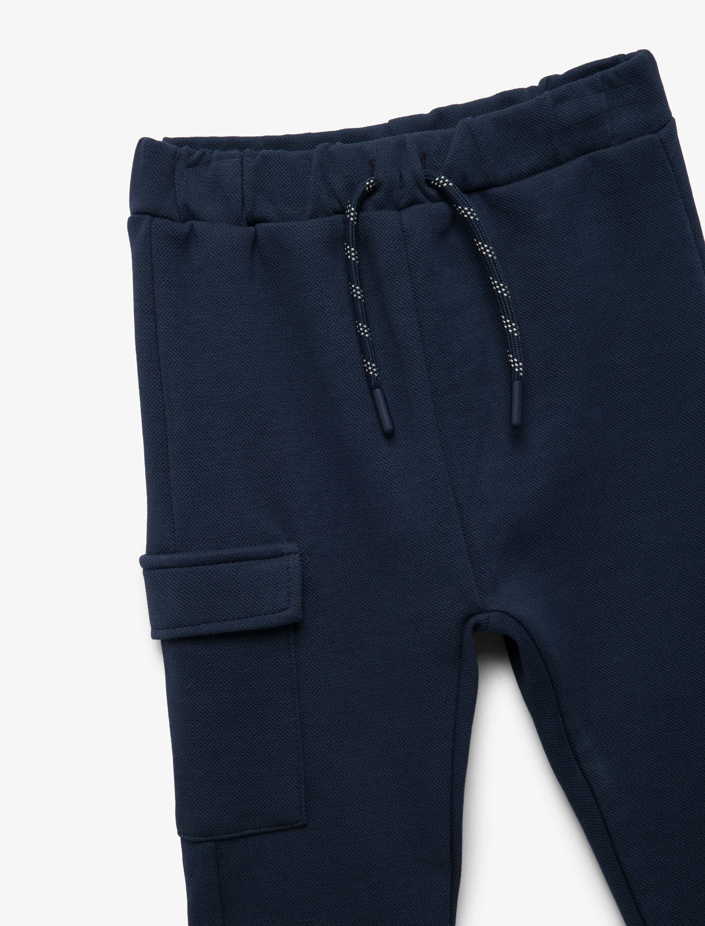  Erkek Bebek Pamuklu Cep Detaylı Beli Bağcıklı Pantolon Görünümlü Eşofman Altı