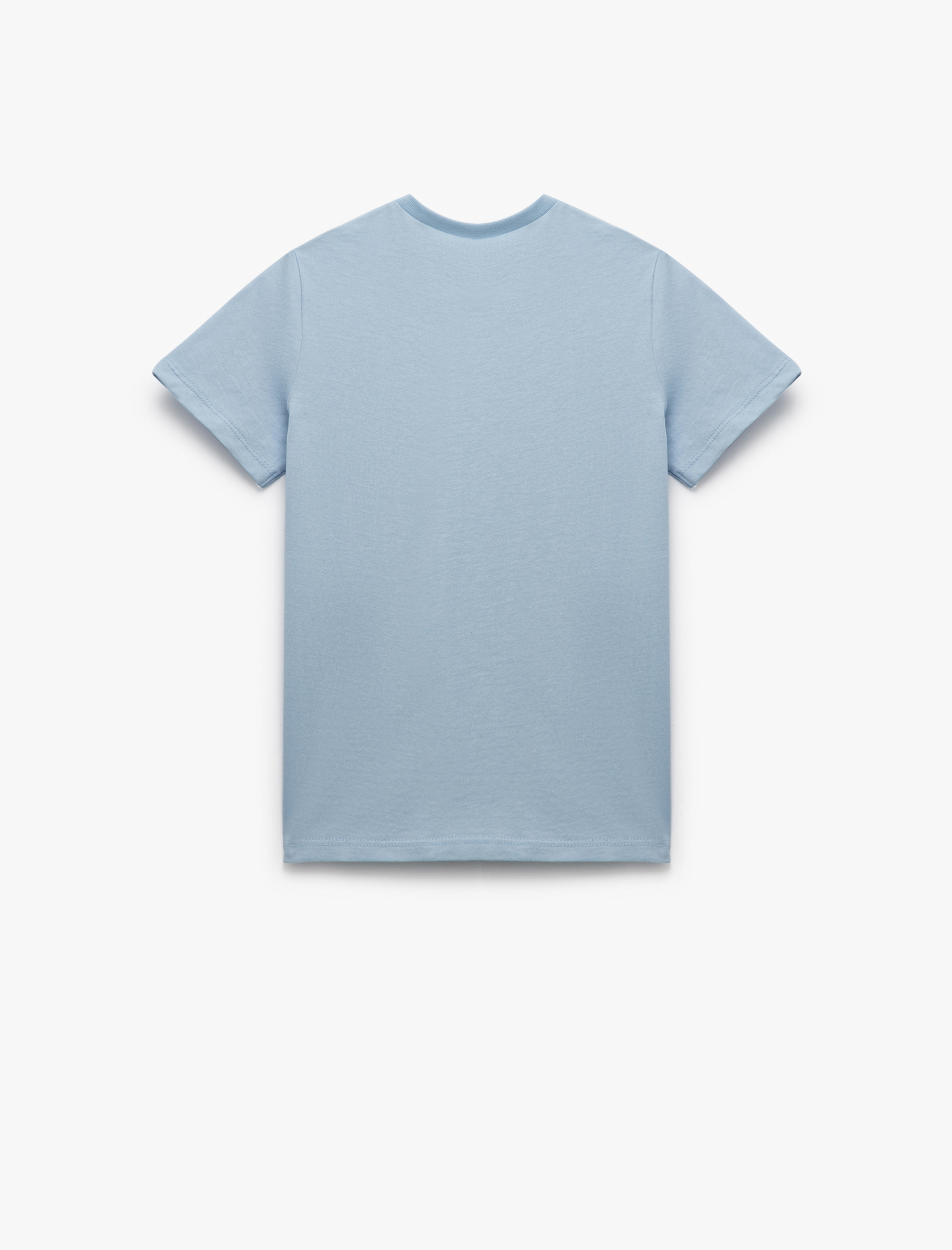  Erkek Çocuk Pamuklu Bisiklet Yaka Kısa Kollu Yaz Temalı Baskılı Tişört