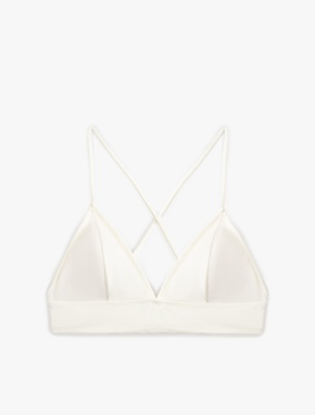 Bağlama Detaylı Arkası Çapraz Askılı Bralet Bikini Üstü