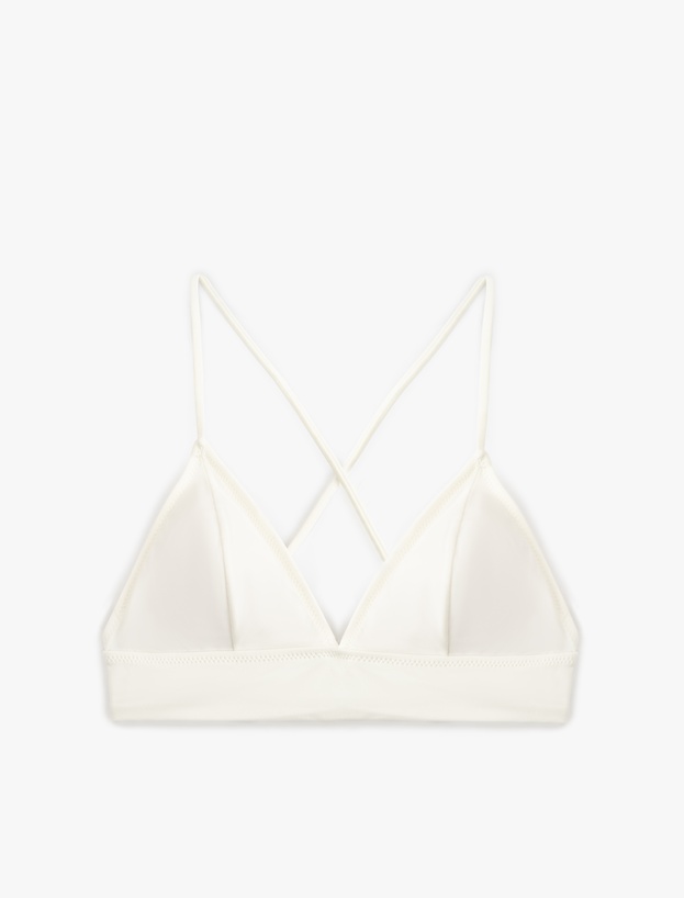 Bağlama Detaylı Arkası Çapraz Askılı Bralet Bikini Üstü_0