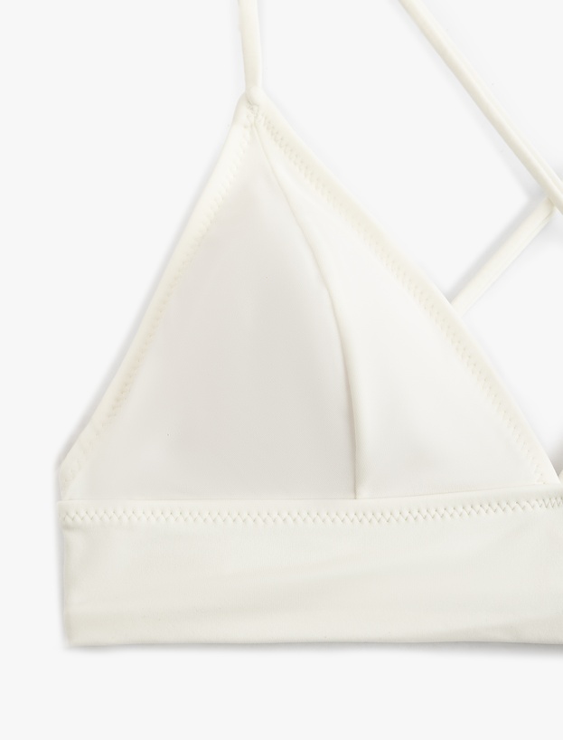 Bağlama Detaylı Arkası Çapraz Askılı Bralet Bikini Üstü_1