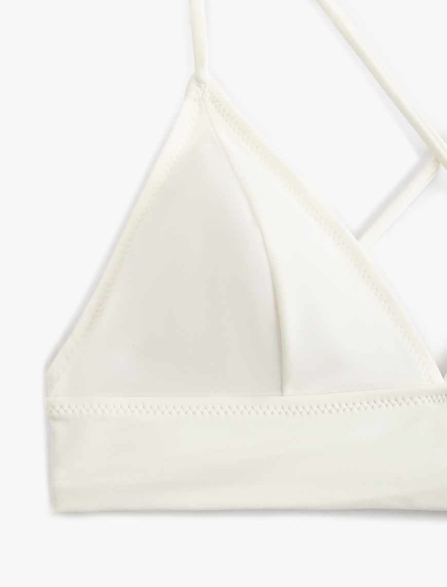   Bağlama Detaylı Arkası Çapraz Askılı Bralet Bikini Üstü