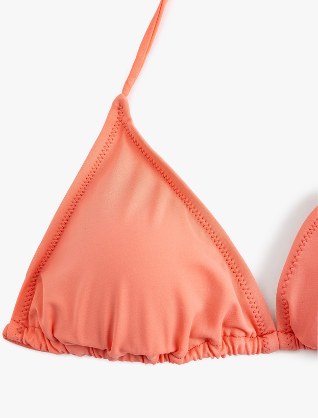 Boyundan Bağlamalı İpli Üçgen Bikini Üstü_1