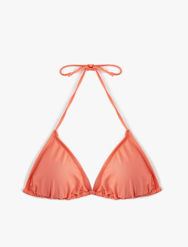 Boyundan Bağlamalı İpli Üçgen Bikini Üstü_0