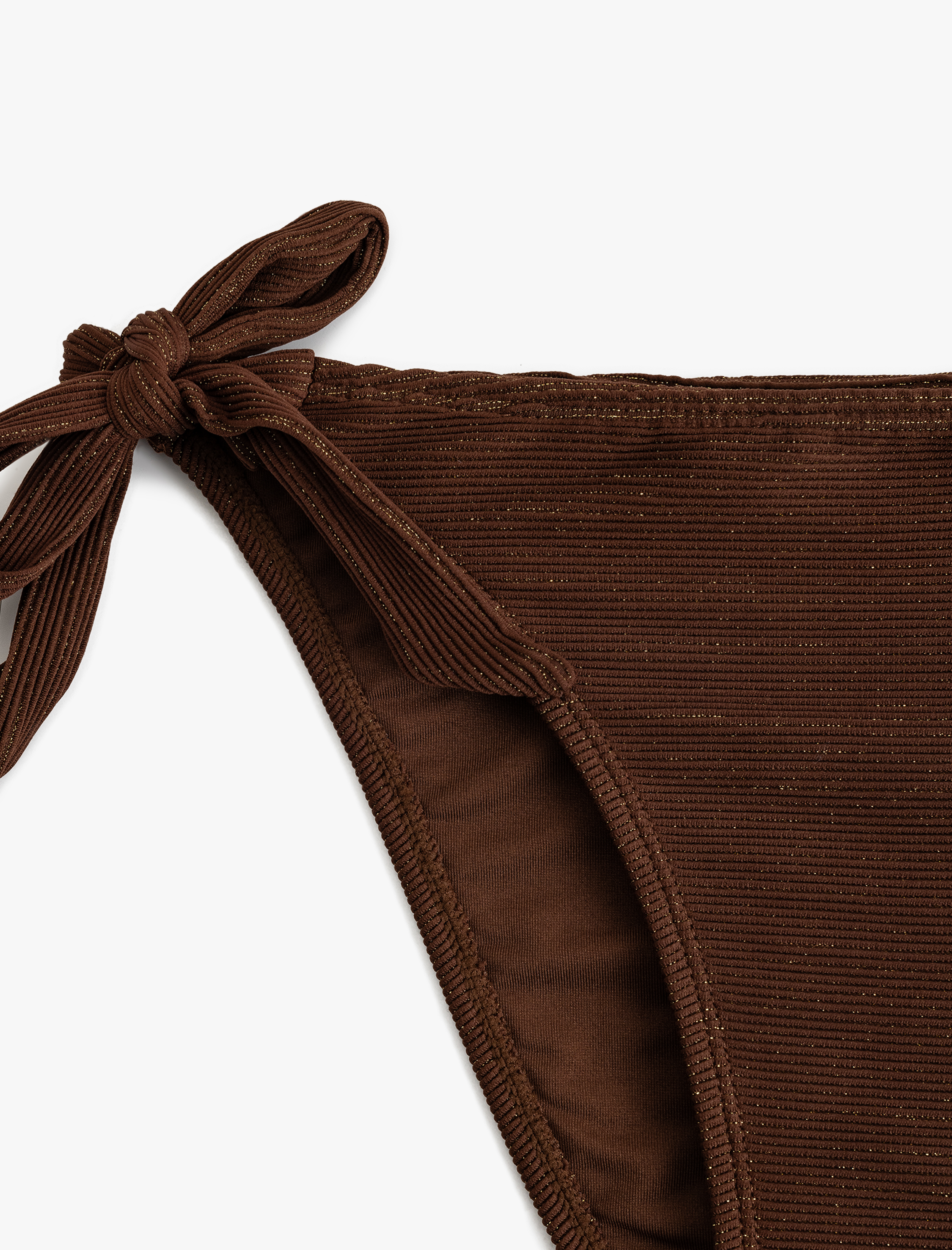 Parıltılı Yanları Bağlamalı Dokulu Bikini Altı