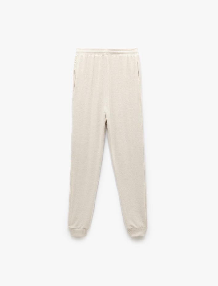  Rahat Kalıp Cepli Yumuşak Dokulu Jogger Pijama Altı