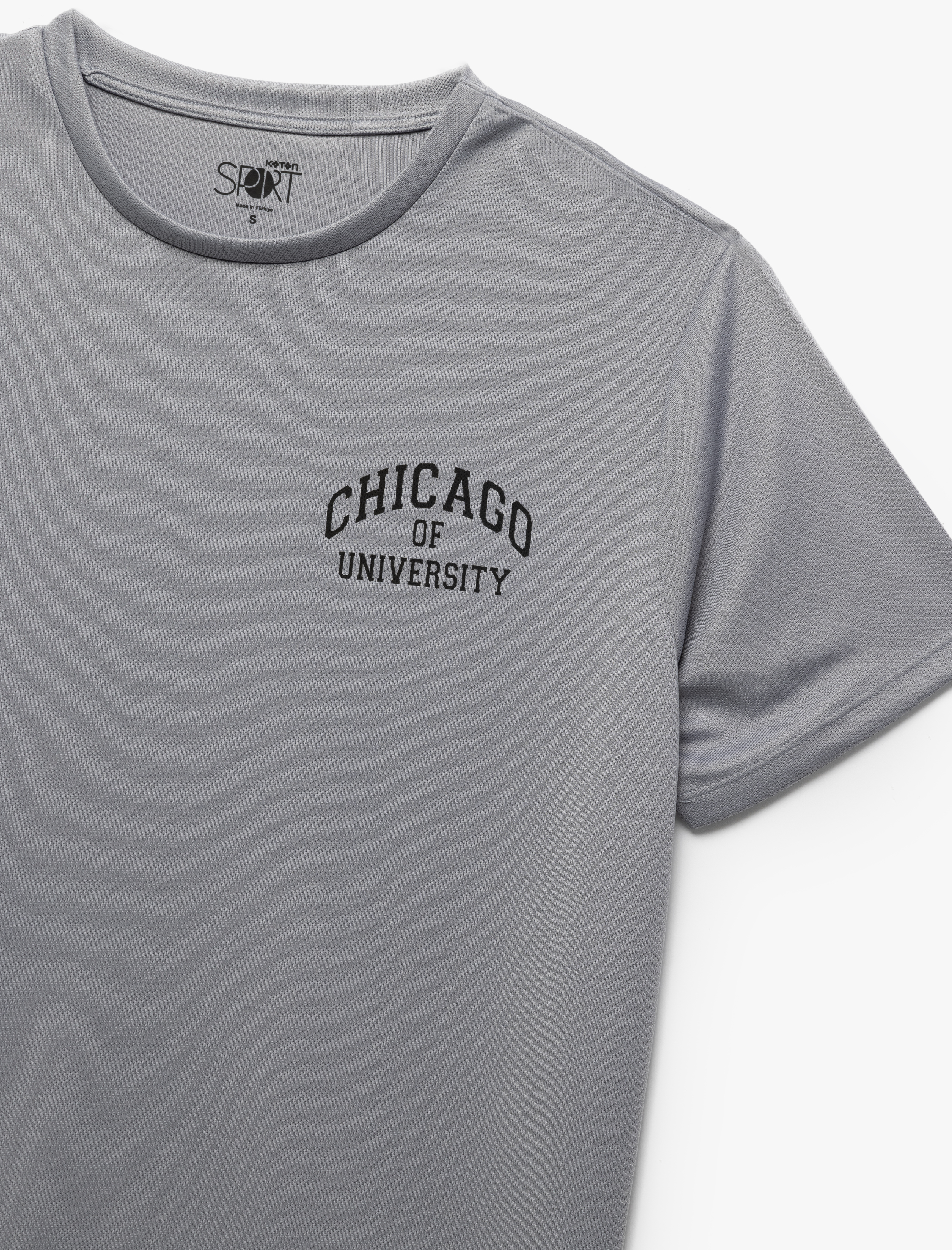   Bisiklet Yaka Baskılı Kısa Kollu Spor Tişört