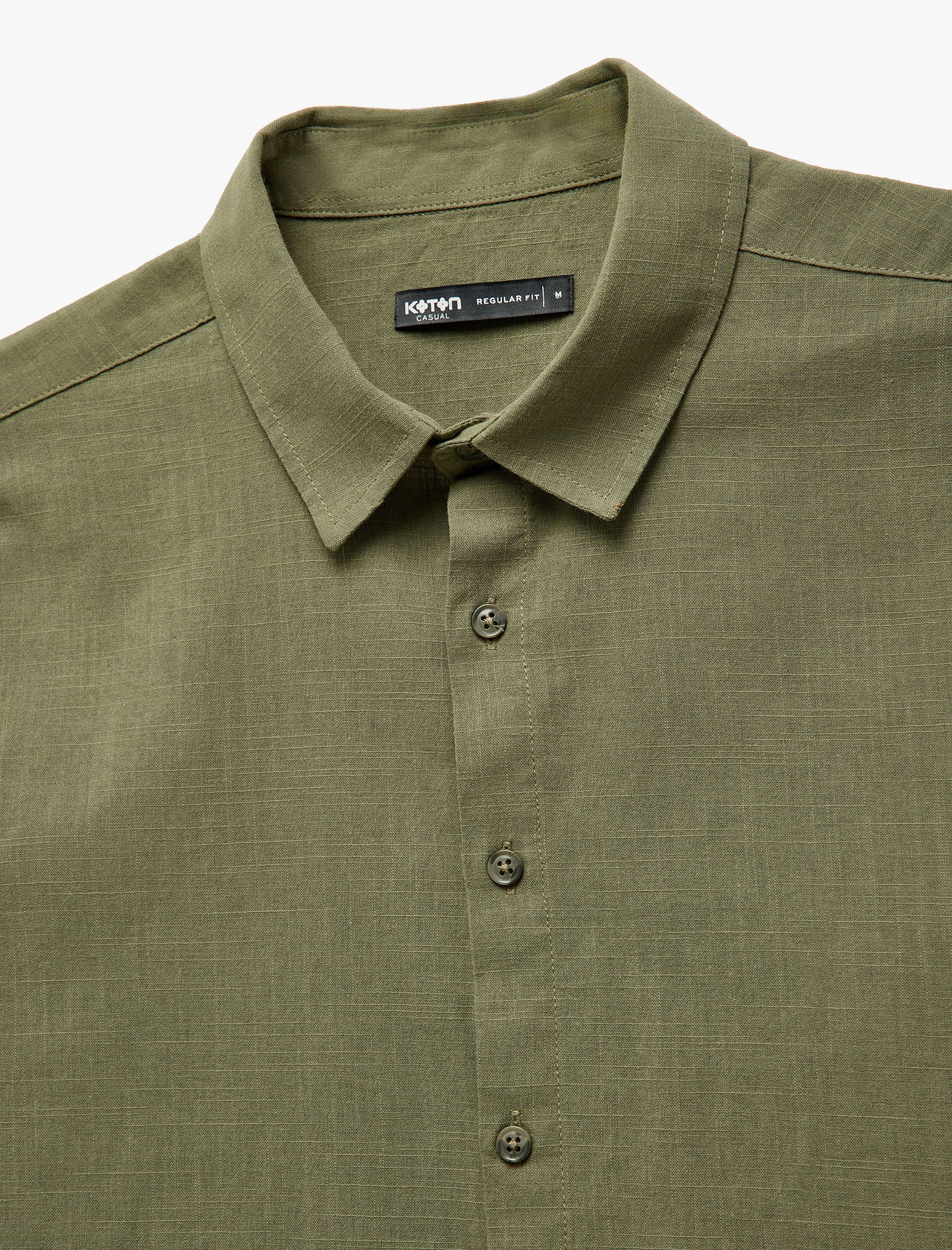   Kısa Kollu Pamuklu Regular Fit Klasik Gömlek